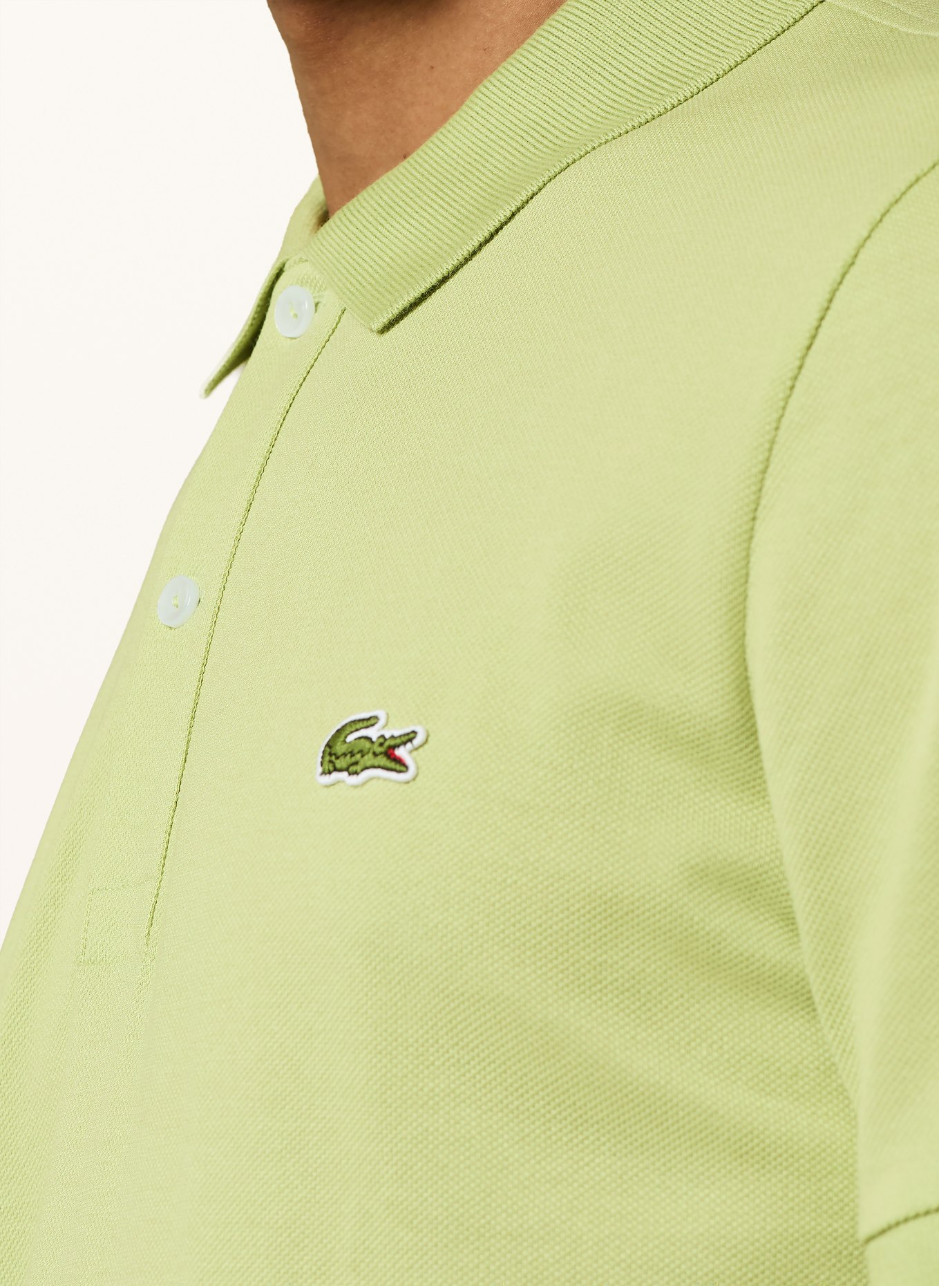 LACOSTE Piqué polo shirt slim fit: LIGHT GREEN