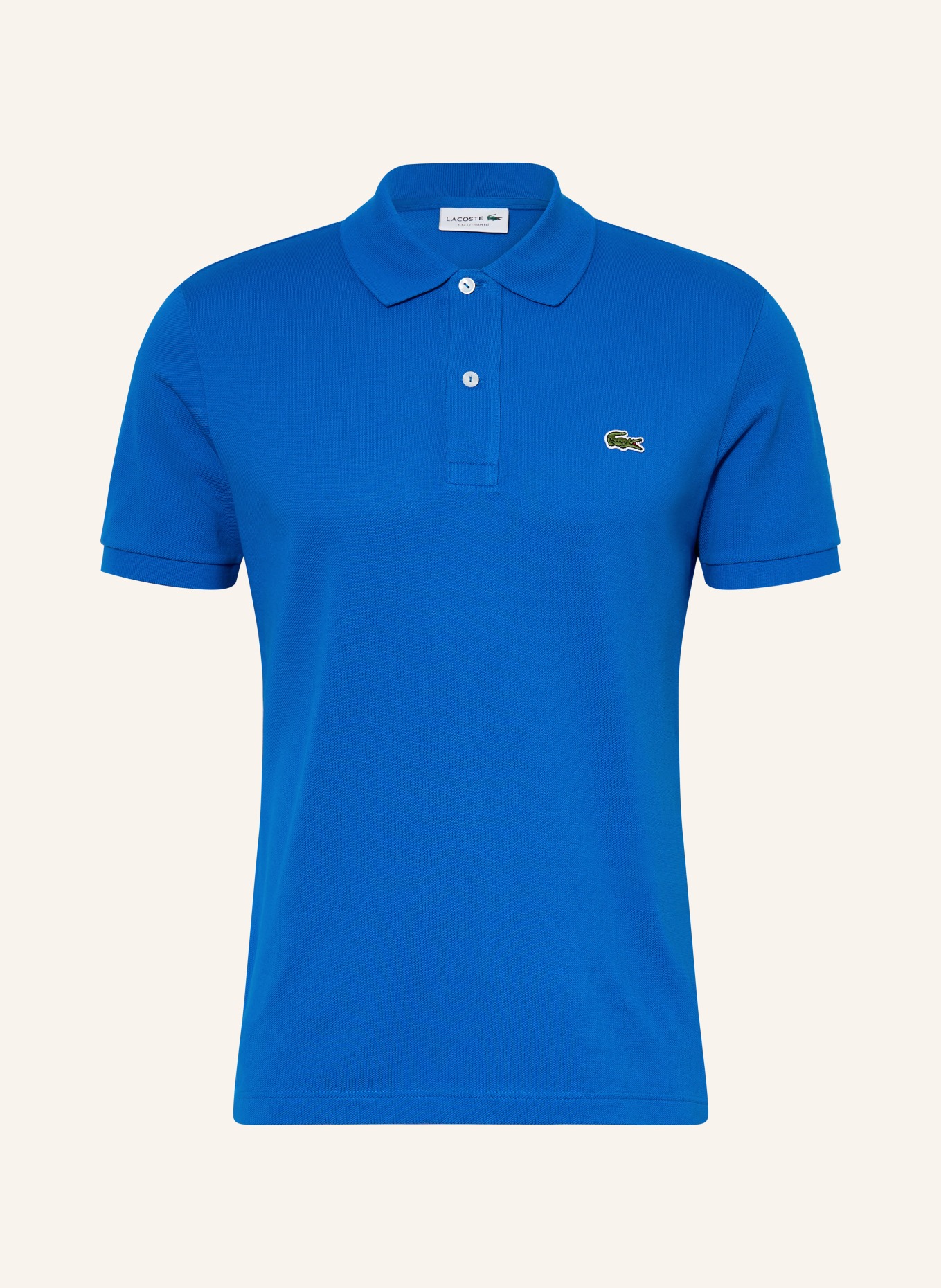 LACOSTE Piqué-Poloshirt Slim Fit: BLAU