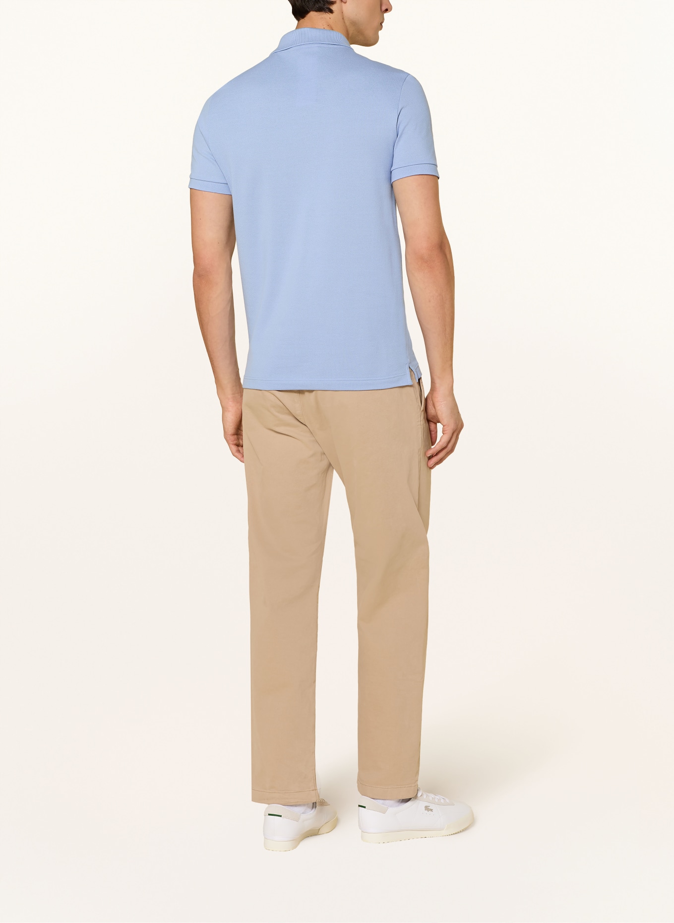 LACOSTE Piqué-Poloshirt Slim Fit: HELLBLAU