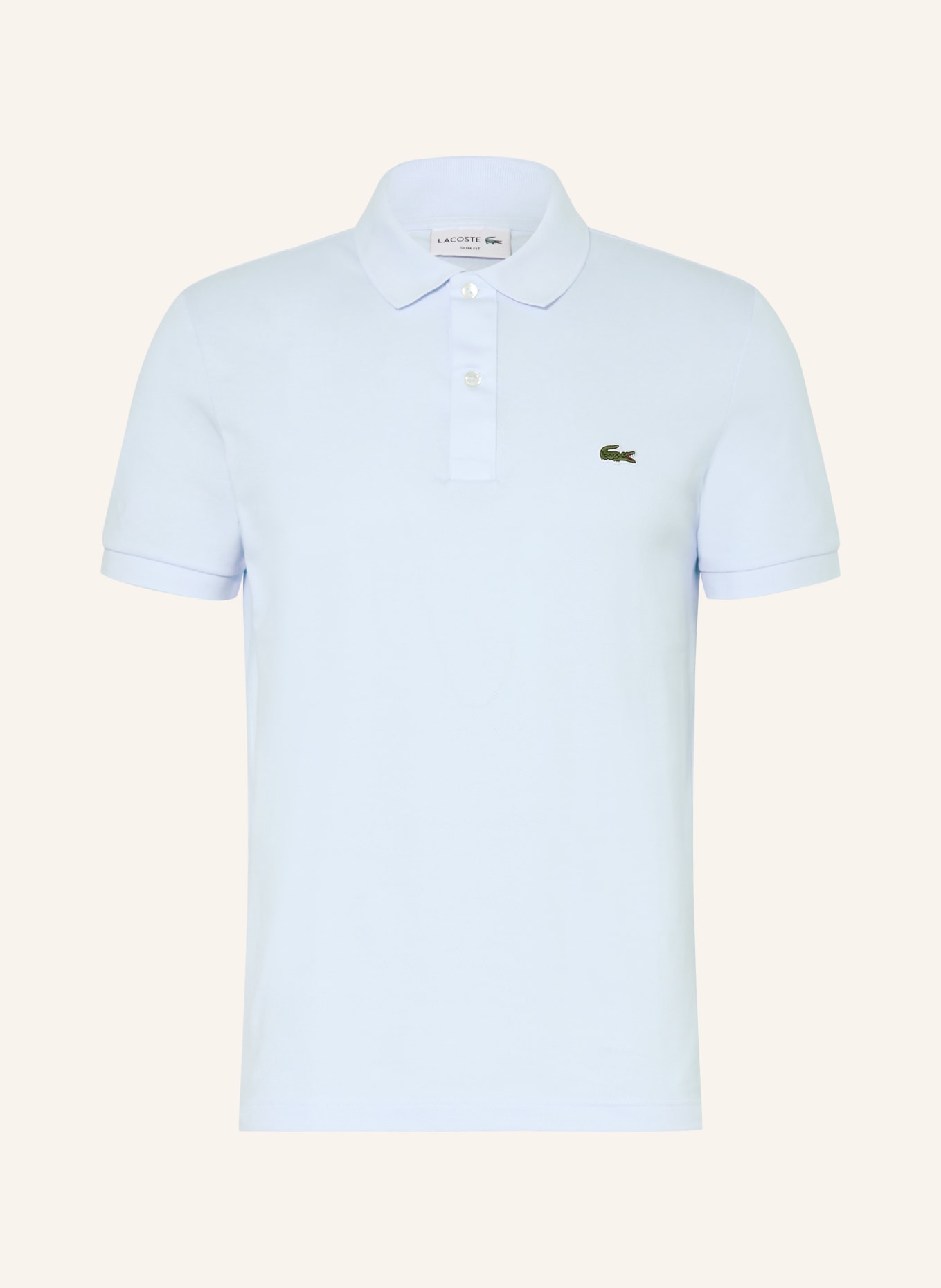 LACOSTE Piqué-Poloshirt Slim Fit: HELLBLAU