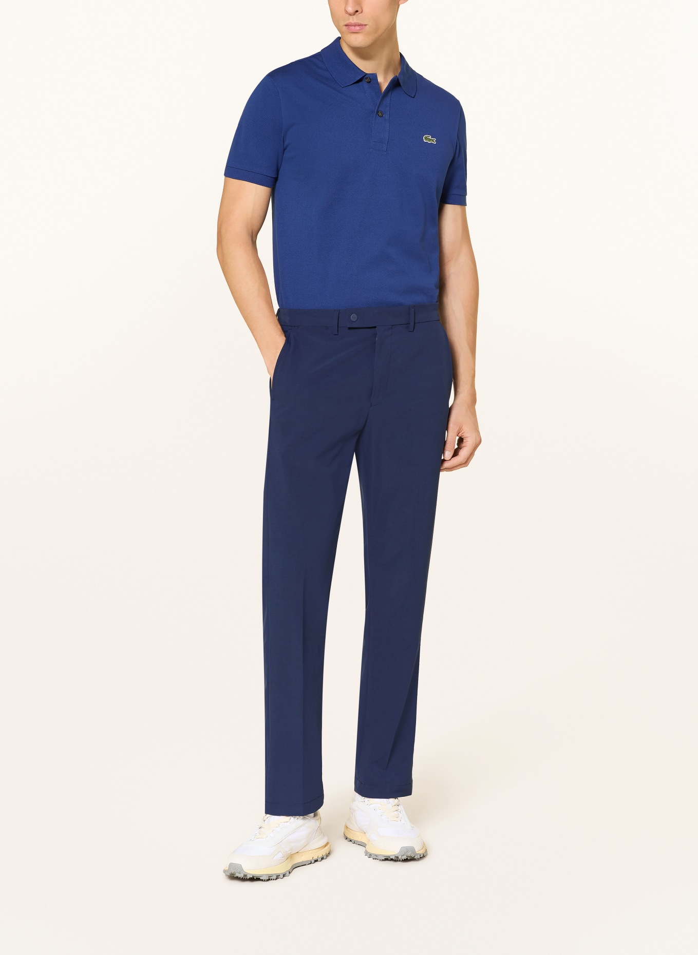 LACOSTE Piqué-Poloshirt Slim Fit: BLAU