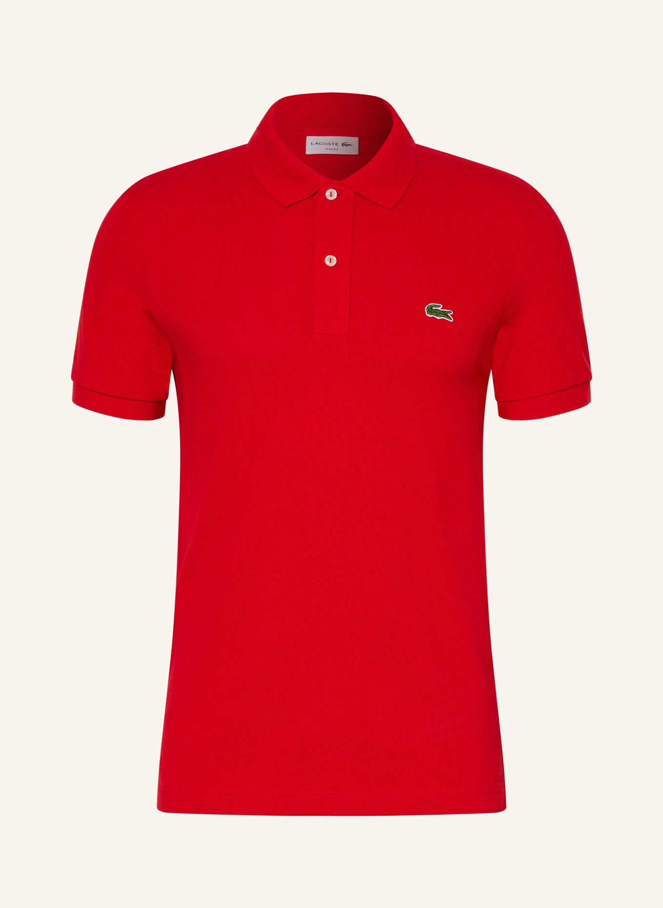 LACOSTE Piqué-Poloshirt Slim Fit: ROT