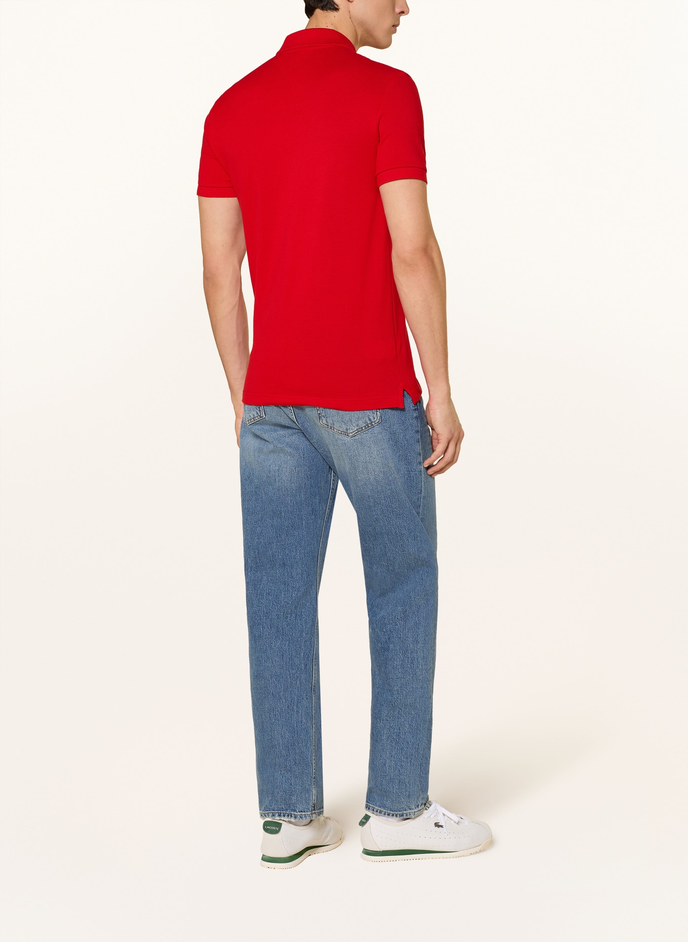 LACOSTE Piqué-Poloshirt Slim Fit: ROT