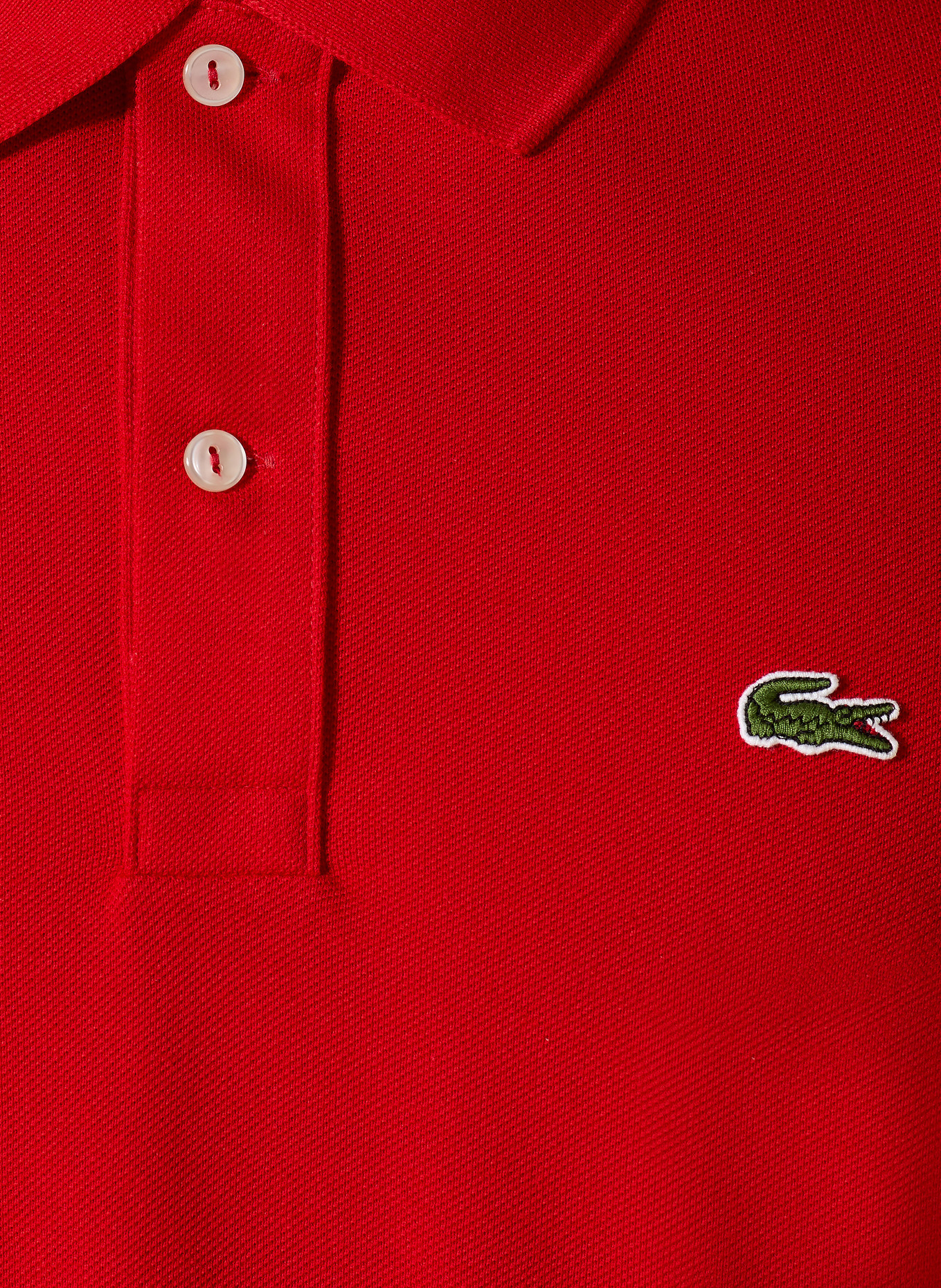 LACOSTE Piqué-Poloshirt Slim Fit: ROT