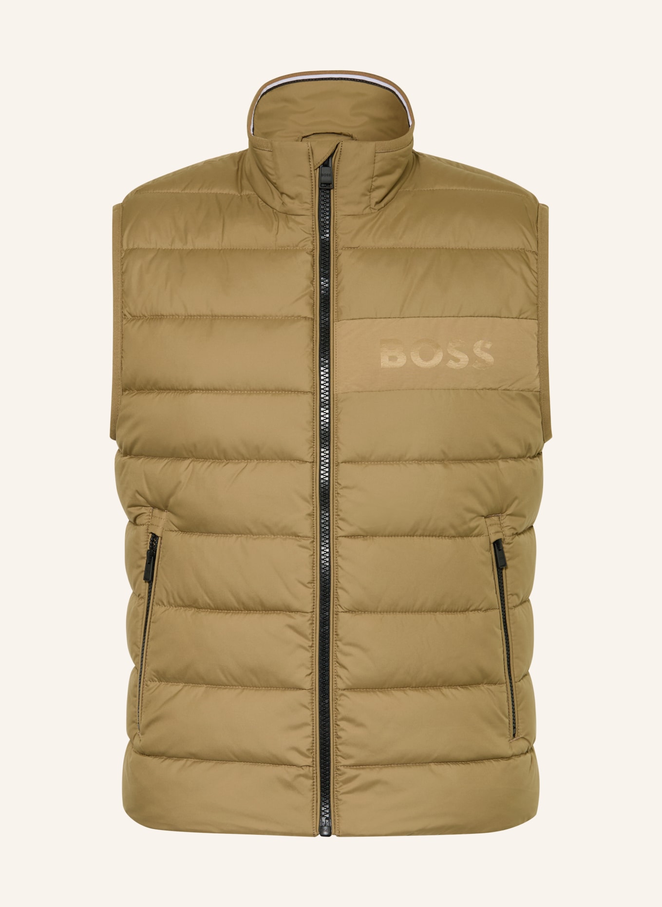 BOSS Prošívaná vesta CENITO: OLIVOVÁ