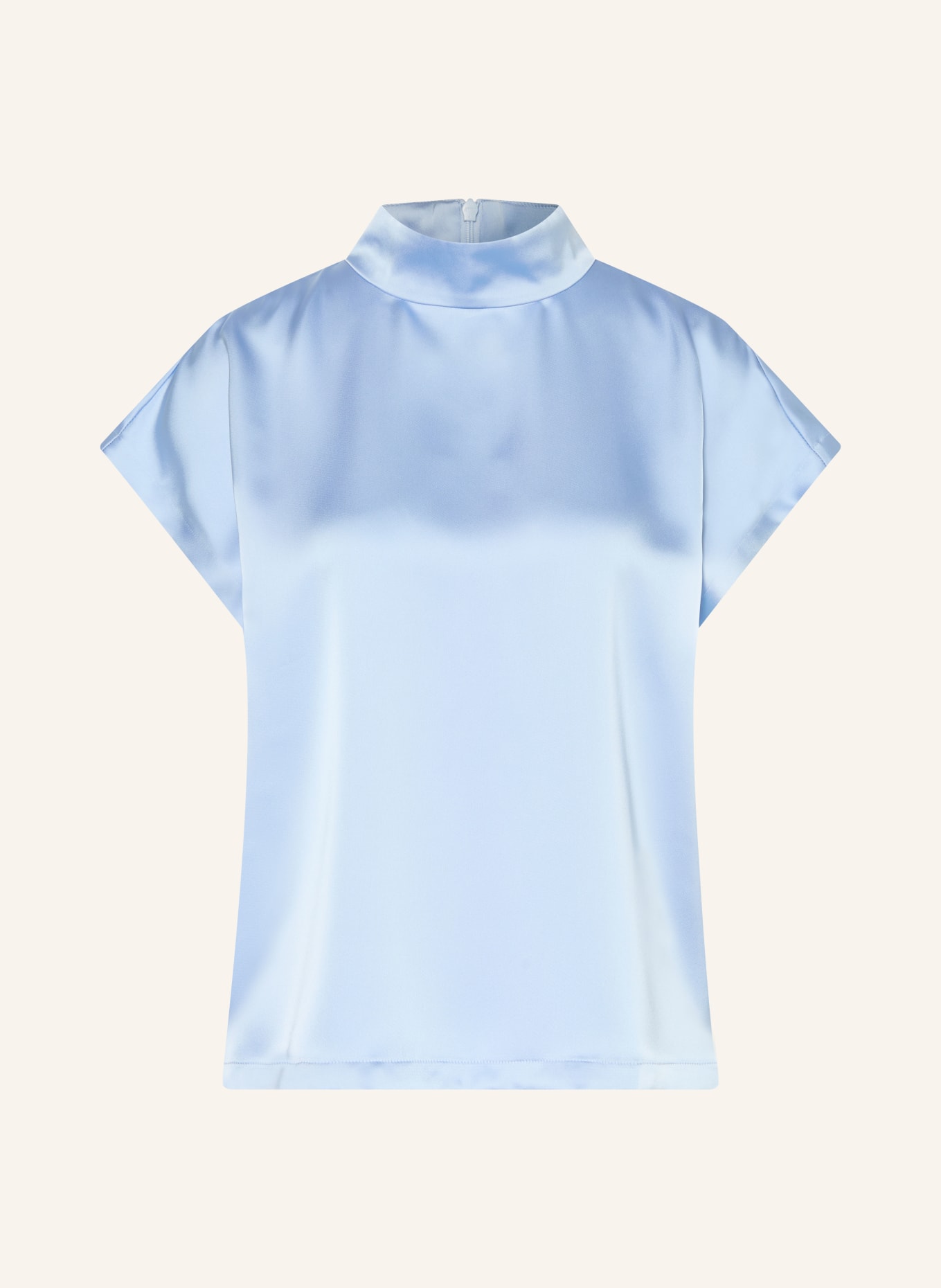 HUGO Halenkový top CANELI-1 ze saténu: TMAVĚ MODRÁ