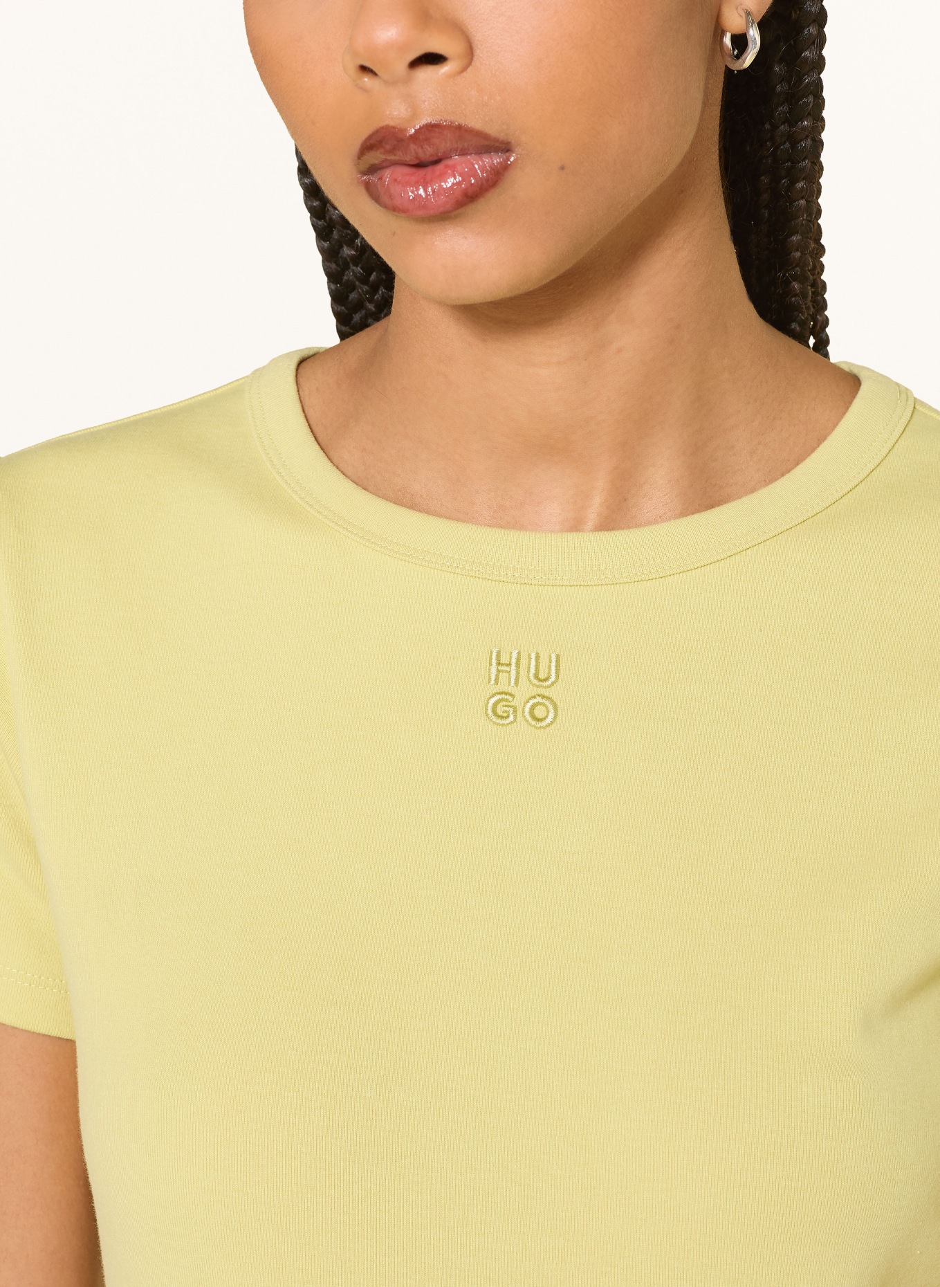 HUGO T-Shirt DELORIS: HELLGRÜN