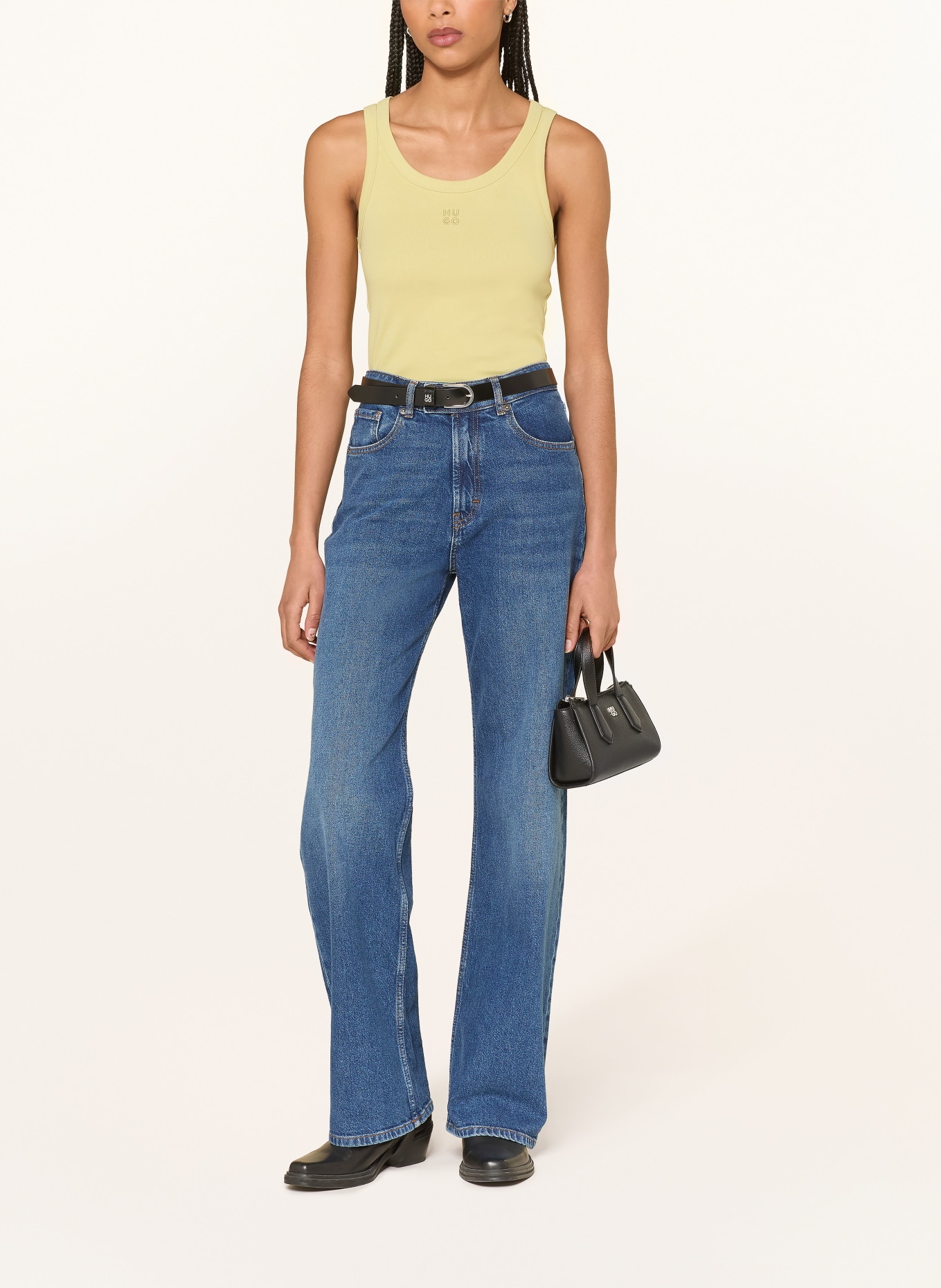 HUGO Top DATAMIA: SVĚTLE ZELENÁ