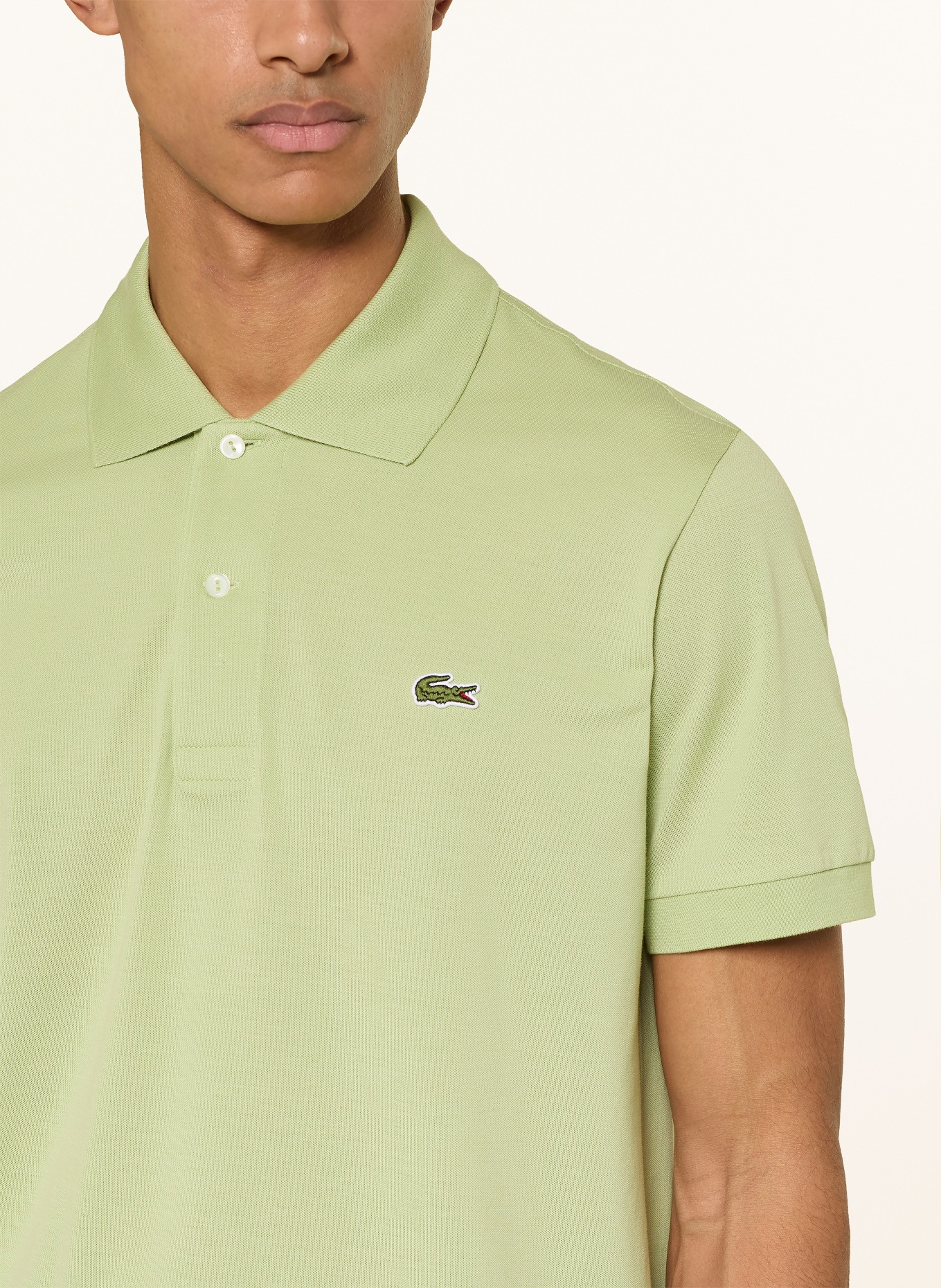 LACOSTE Koszulka polo z piki: JASNOZIELONY