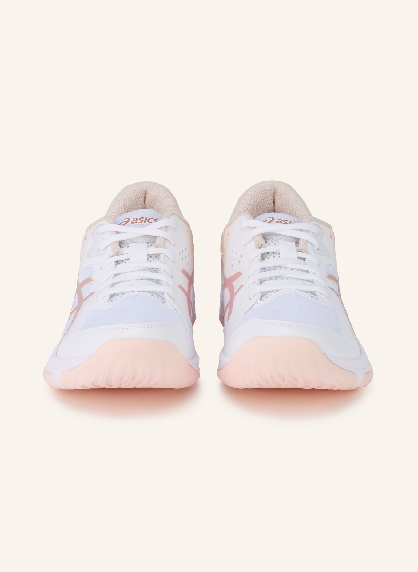 ASICS Sálové boty BEYOND FF: BÍLÁ / STARORŮŽOVÁ / TMAVĚ ORANŽOVÁ