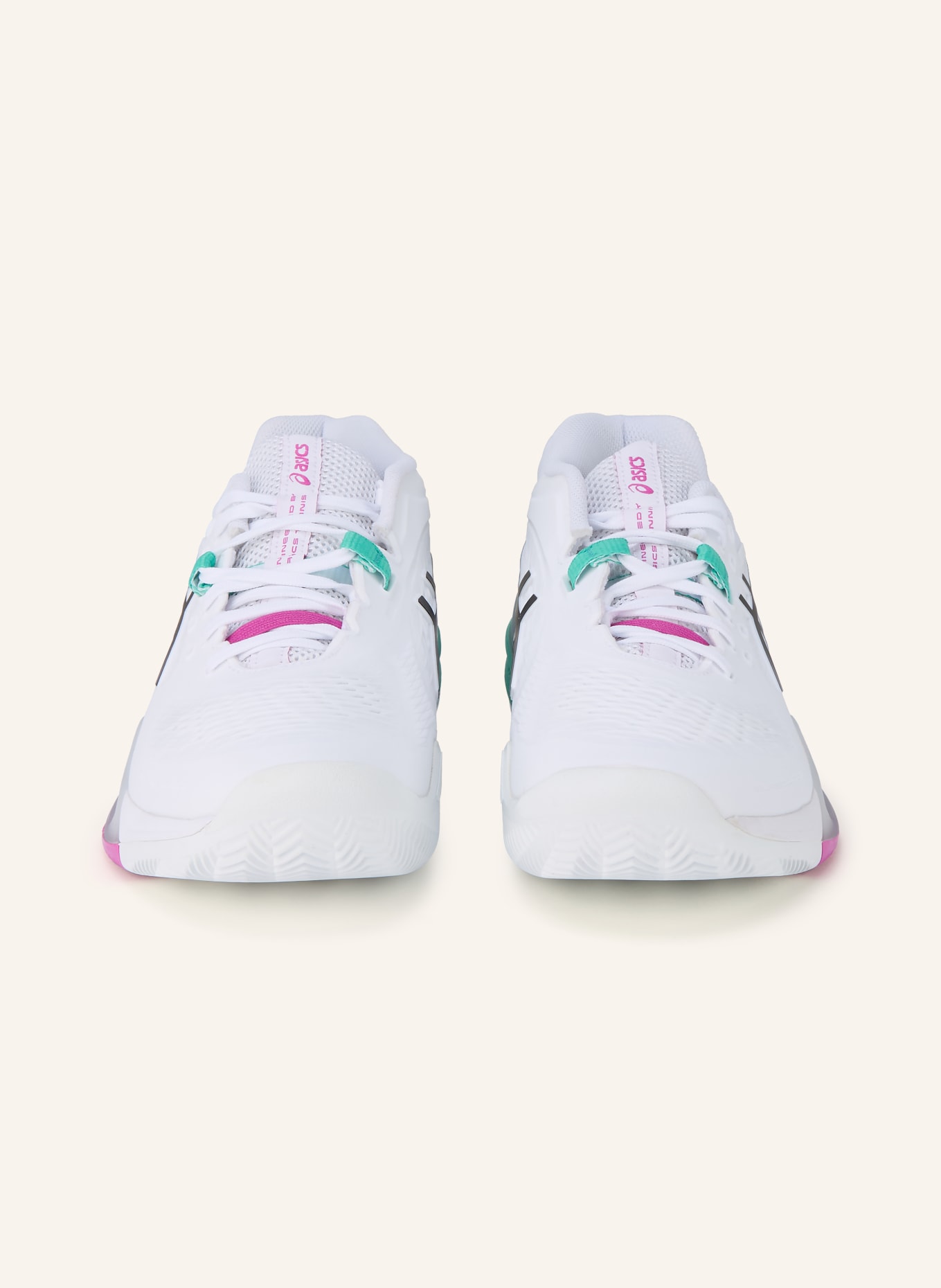 ASICS Chaussures de tennis GEL-RESOLUTION X CLAY: BLANC / LILAS / TURQUOISE