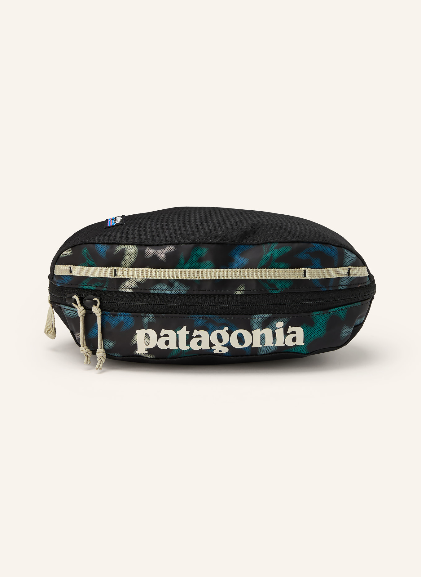 patagonia Toaletní taštička BLACK HOLE® 3 l: ČERNÁ / KRÉMOVÁ / TMAVĚ ZELENÁ