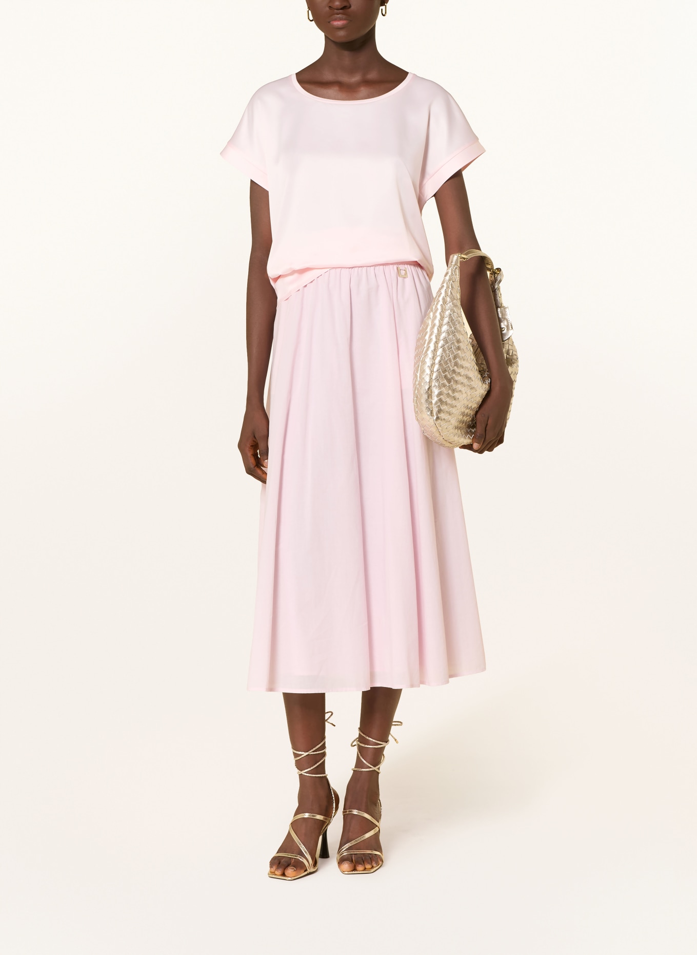 JOOP! TAILA shirt blouse in mixed materials: LIGHT PINK