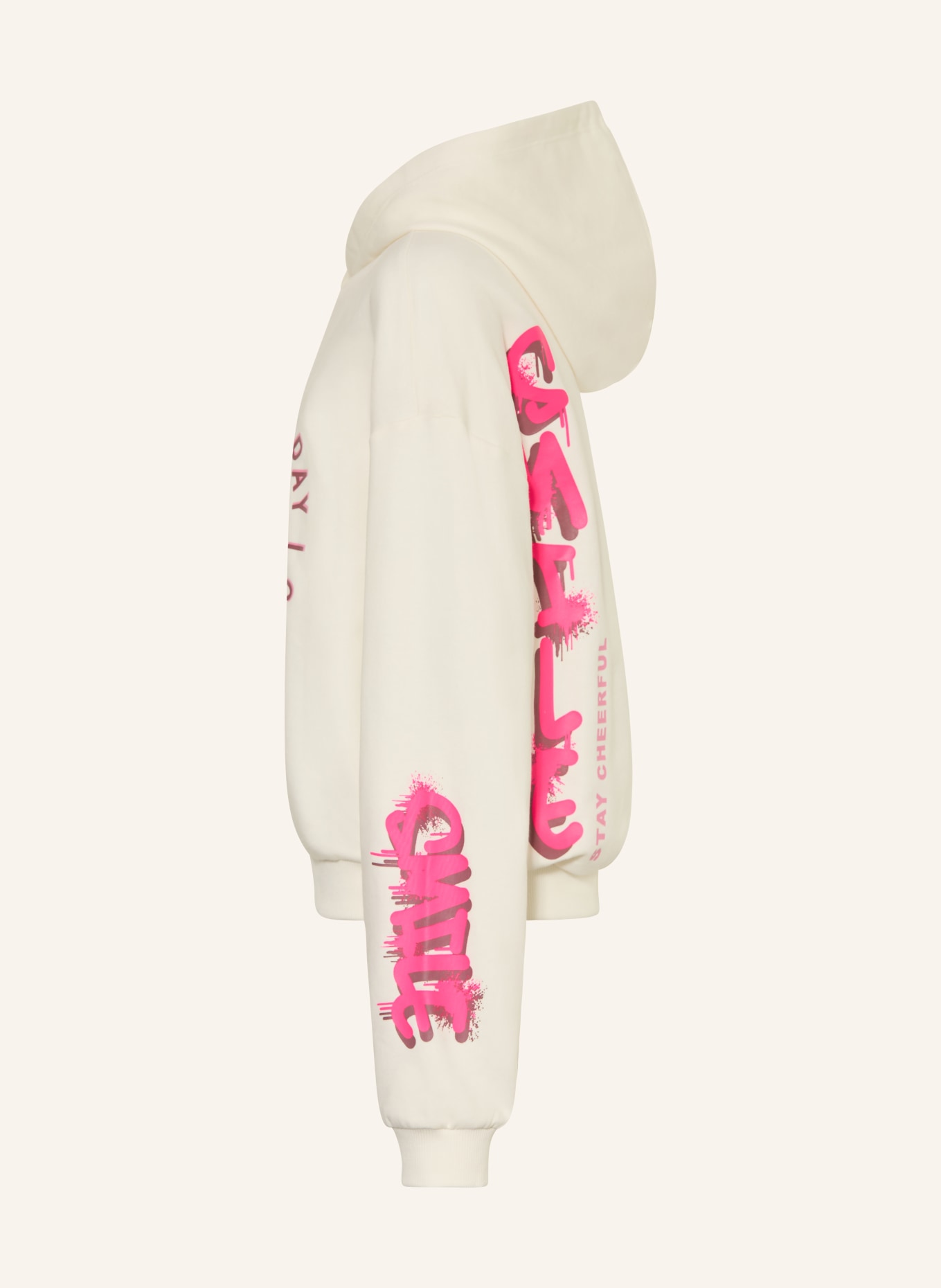 ONLY Bluza z kapturem: KREMOWY / MOCNORÓŻOWY