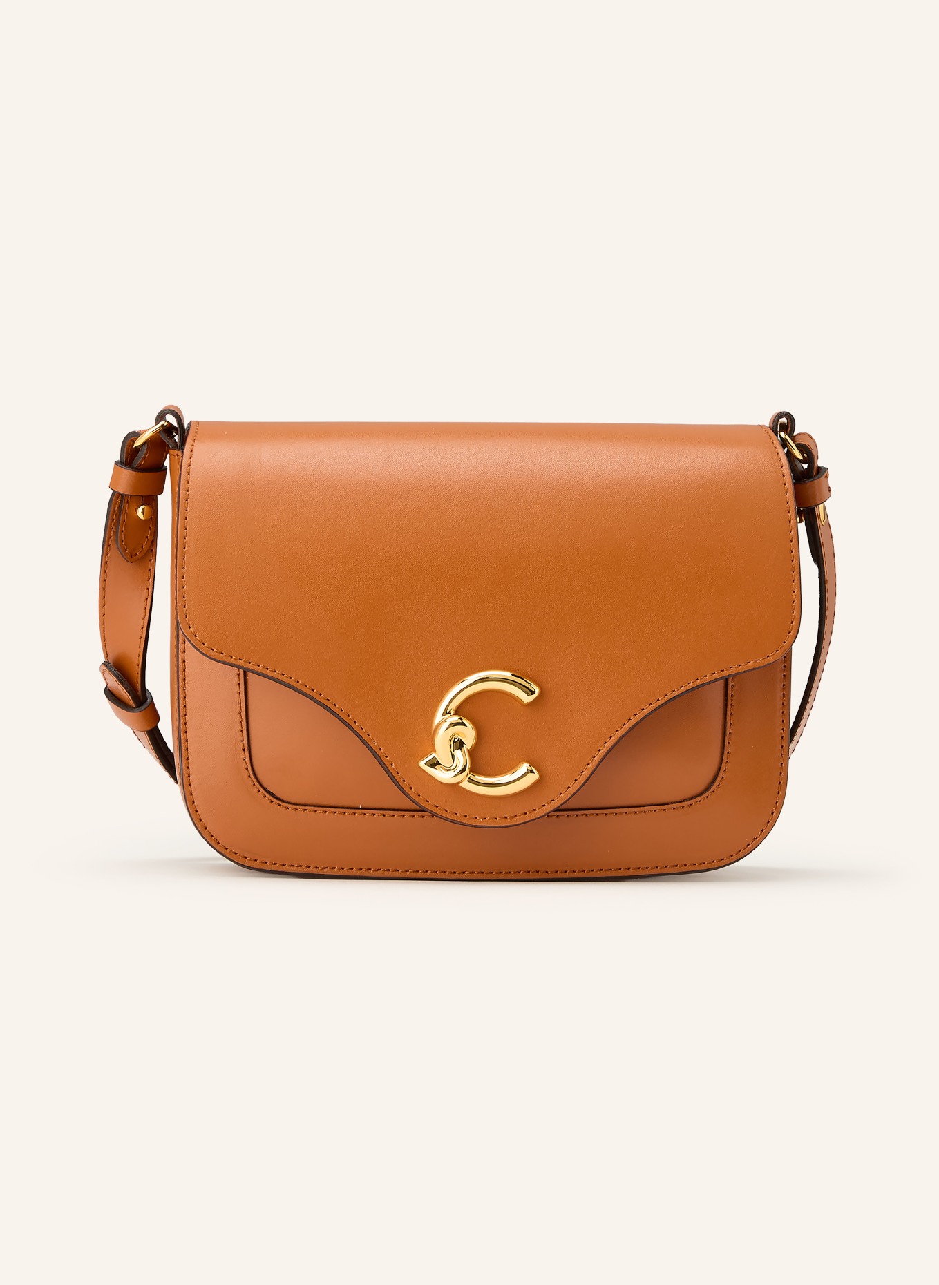 COCCINELLE Umhängetasche: DUNKELORANGE / GOLD