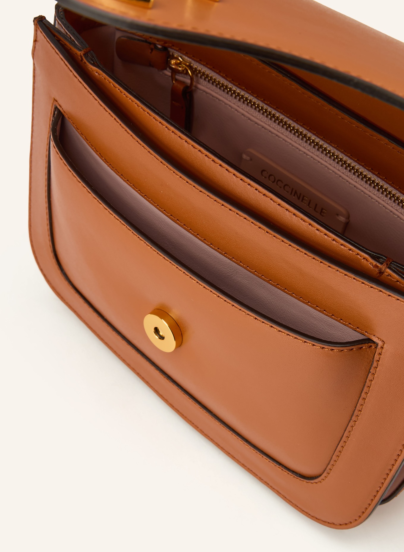 COCCINELLE Umhängetasche: DUNKELORANGE / GOLD