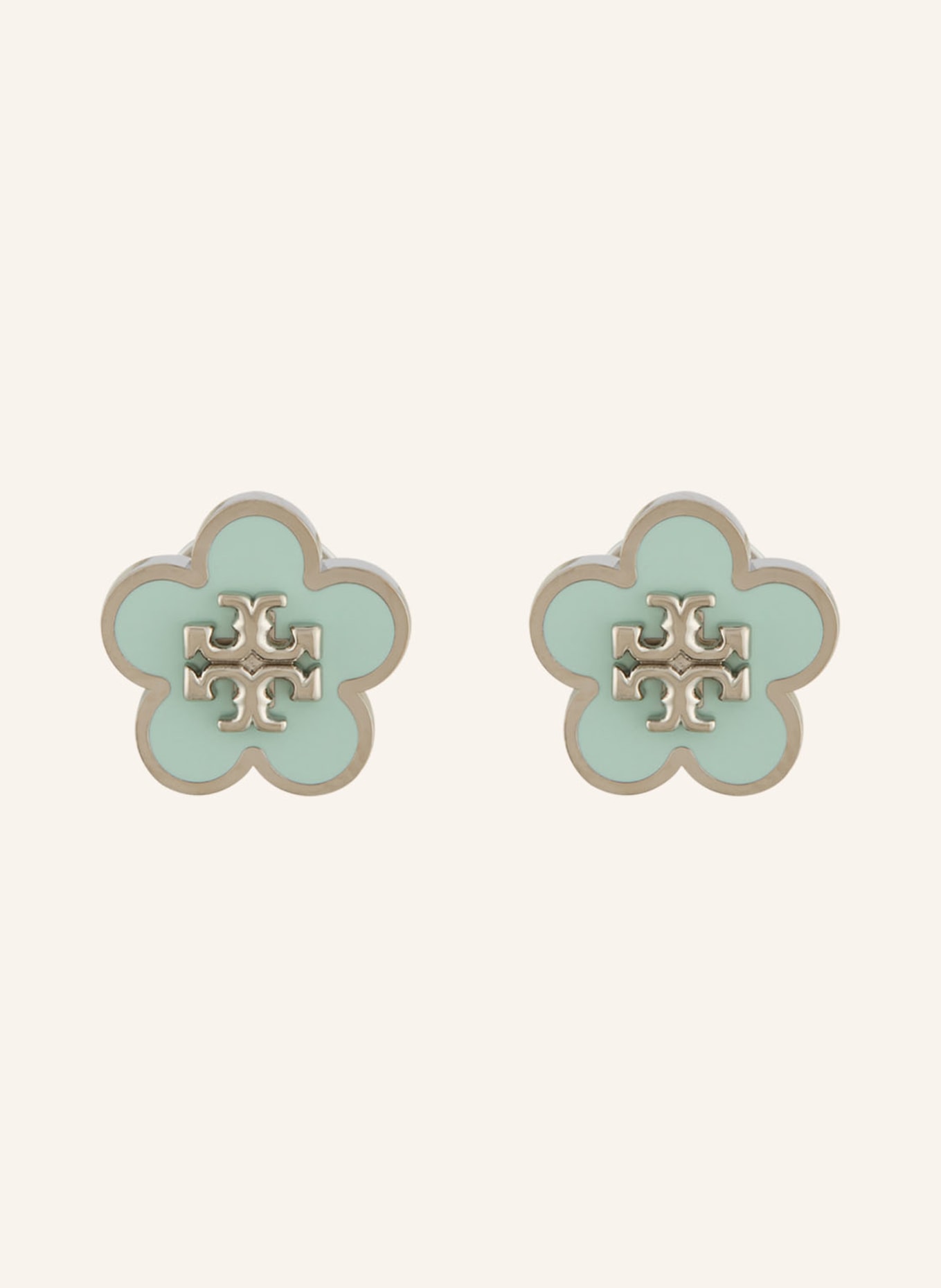 TORY BURCH Earrings KIRA: SILVER / MINT