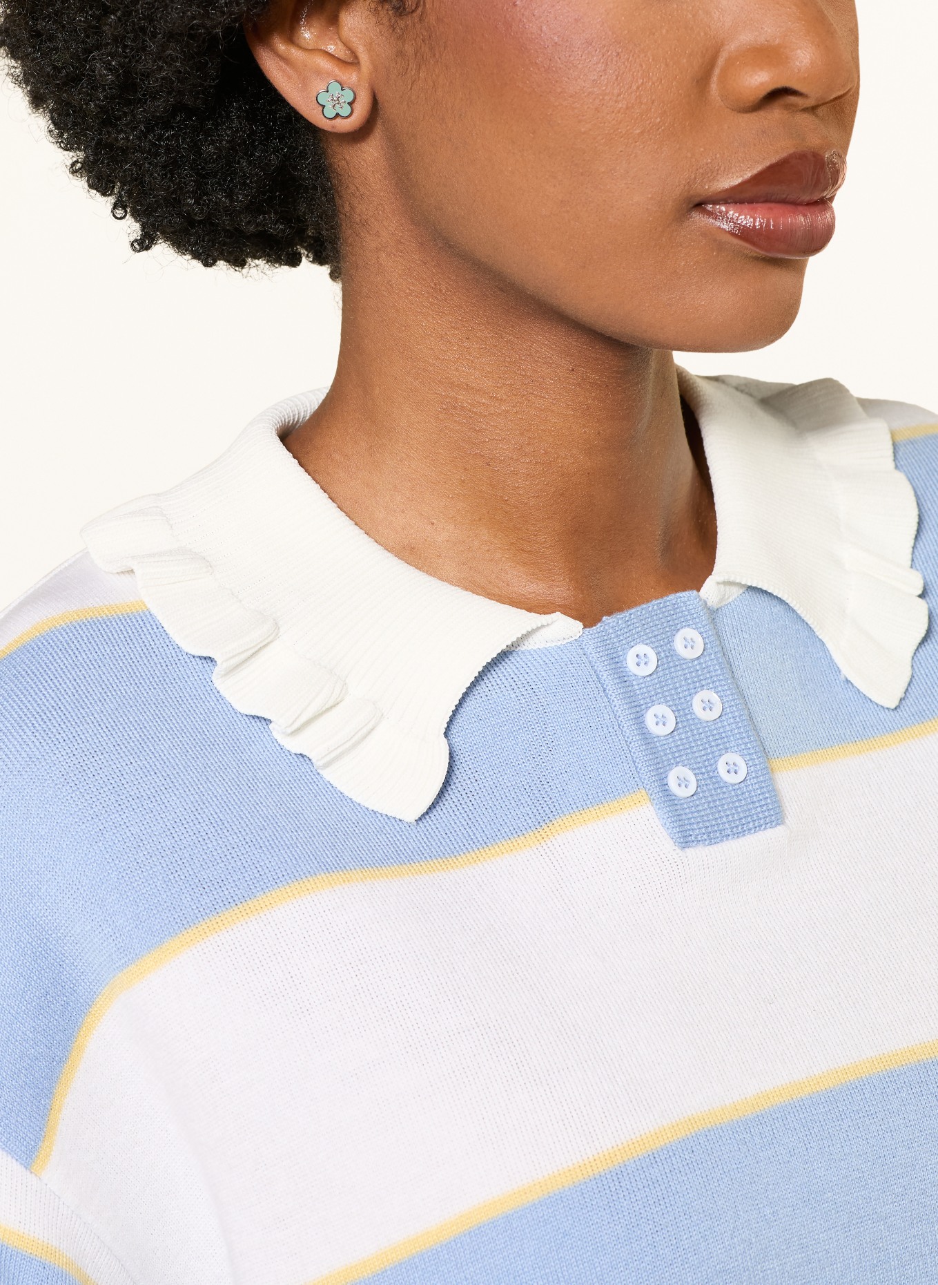 TORY BURCH Earrings KIRA: SILVER / MINT