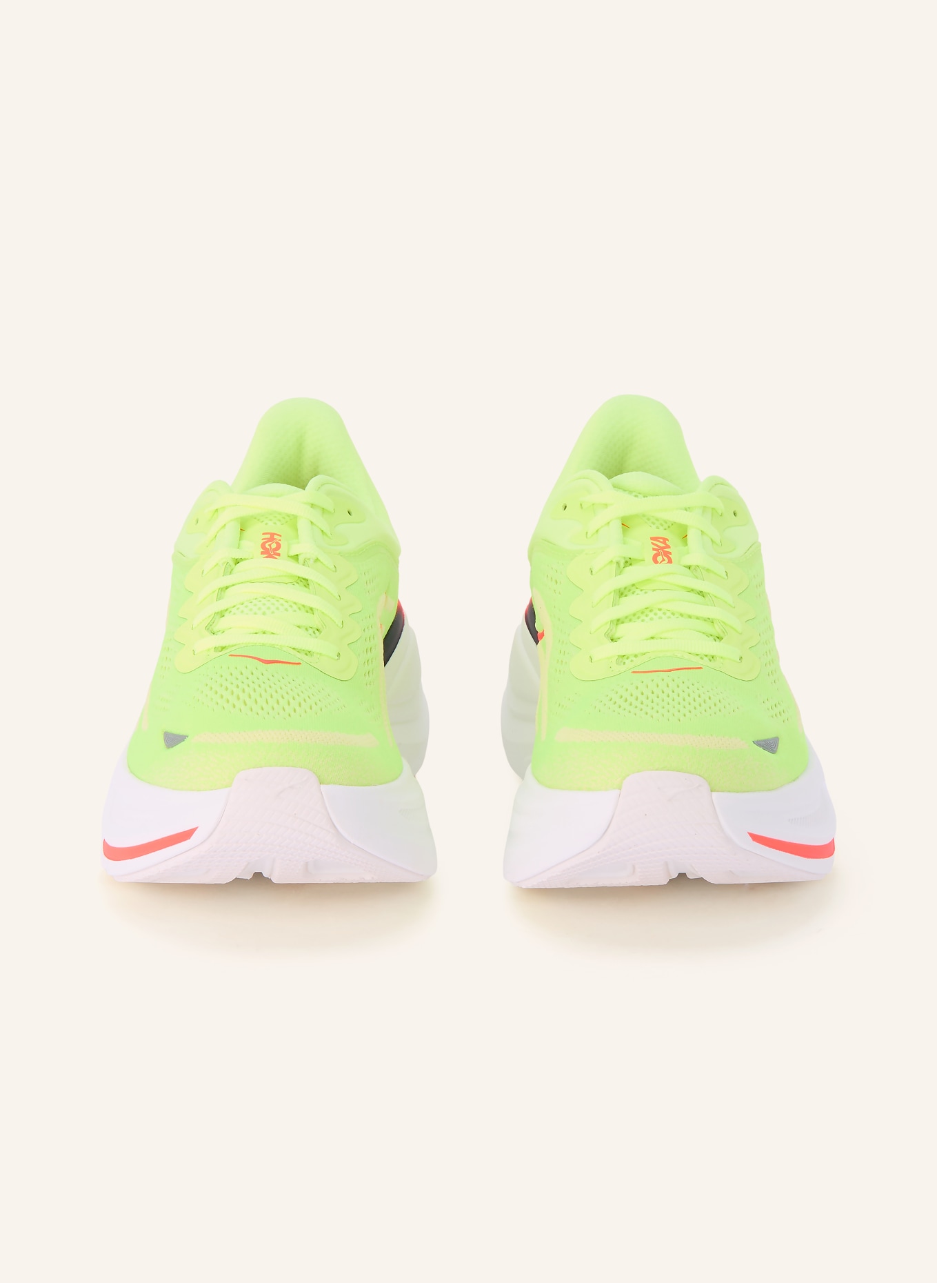 HOKA Laufschuhe BONDI 9: NEONGRÜN / NEONROT / SCHWARZ