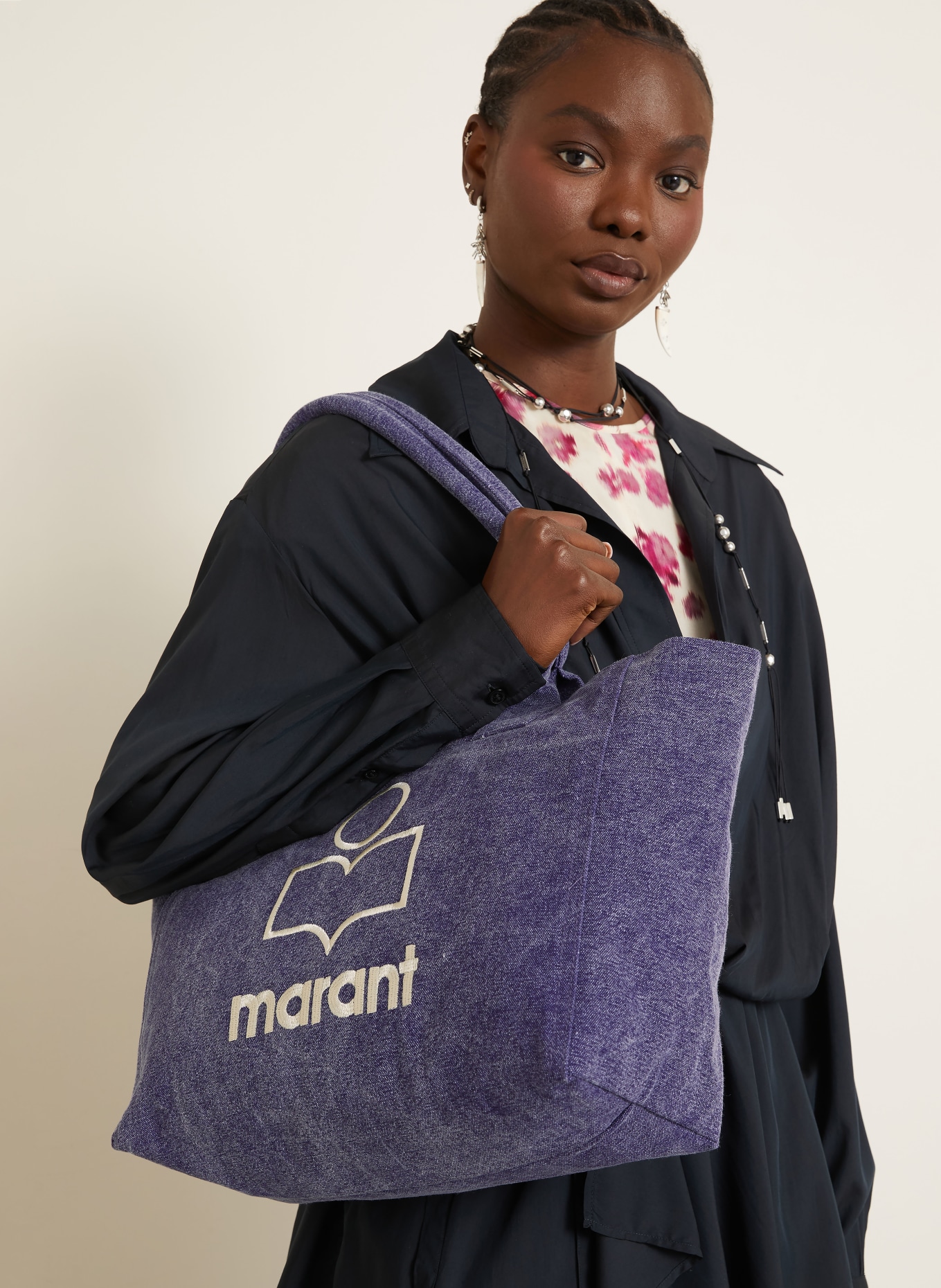 ISABEL MARANT Shopper YENKY: LILA / WEISS