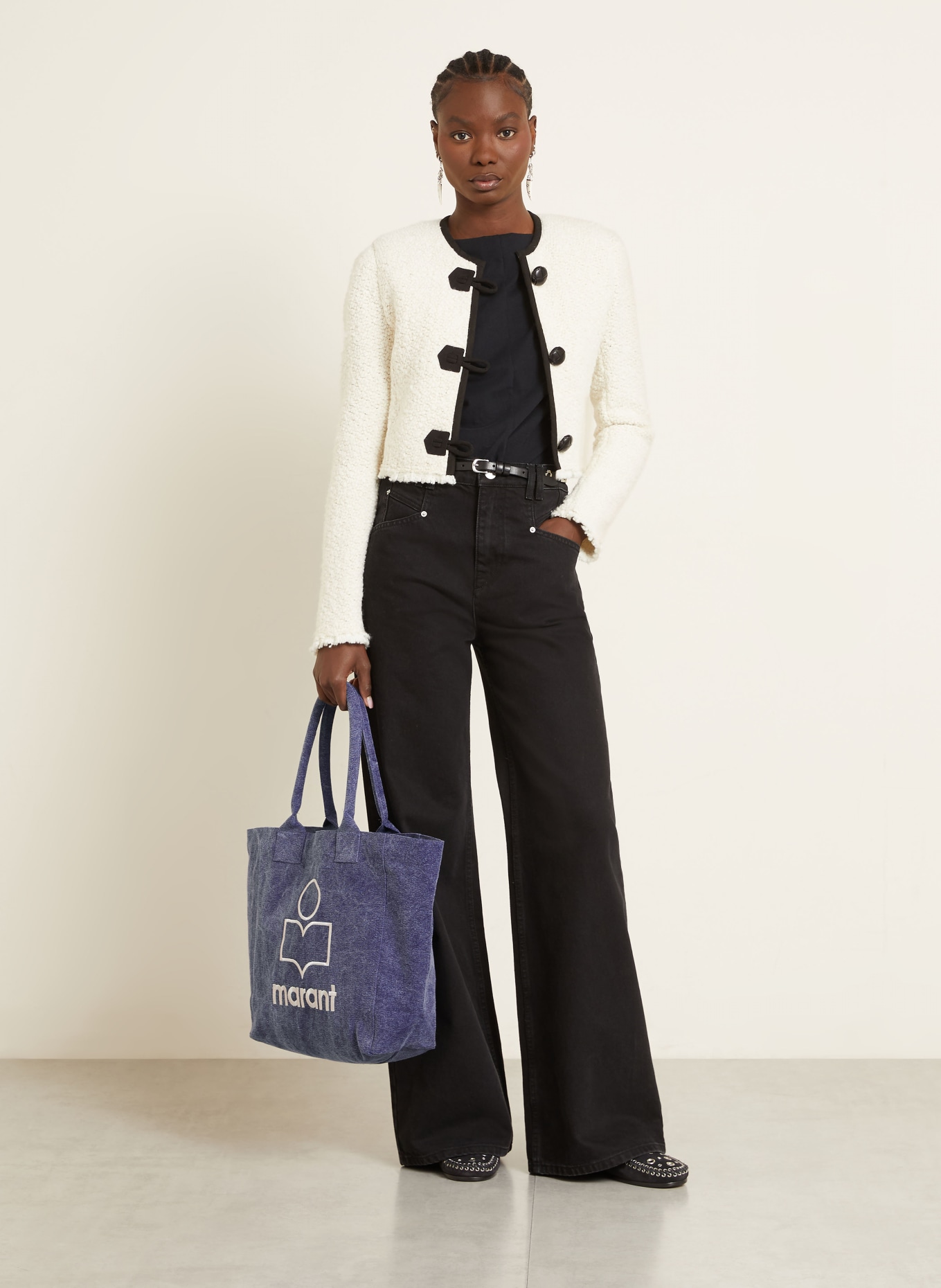 ISABEL MARANT Shopper YENKY SMALL: BLAU / WEISS