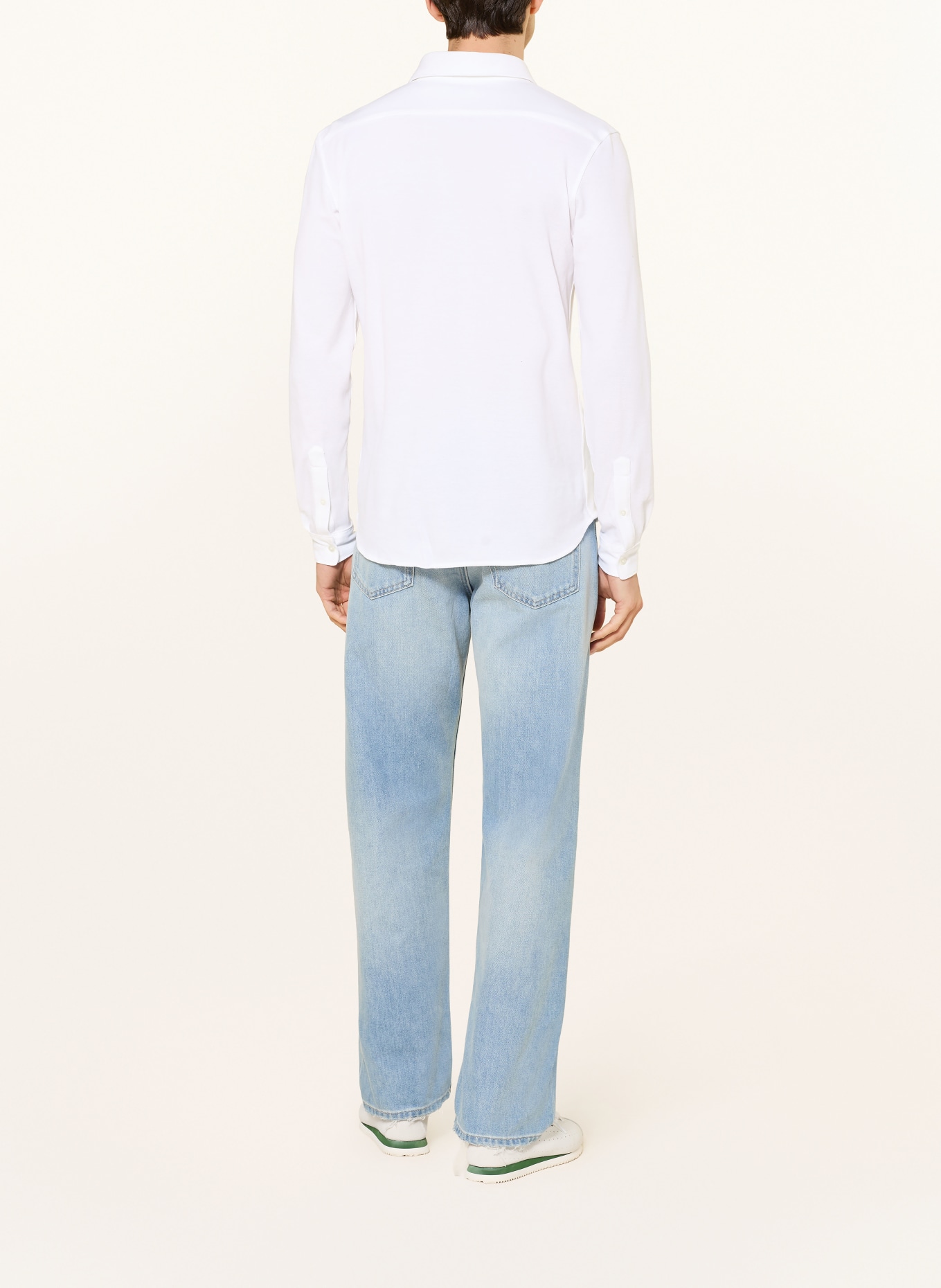 LACOSTE Slim fit piqué shirt: WHITE