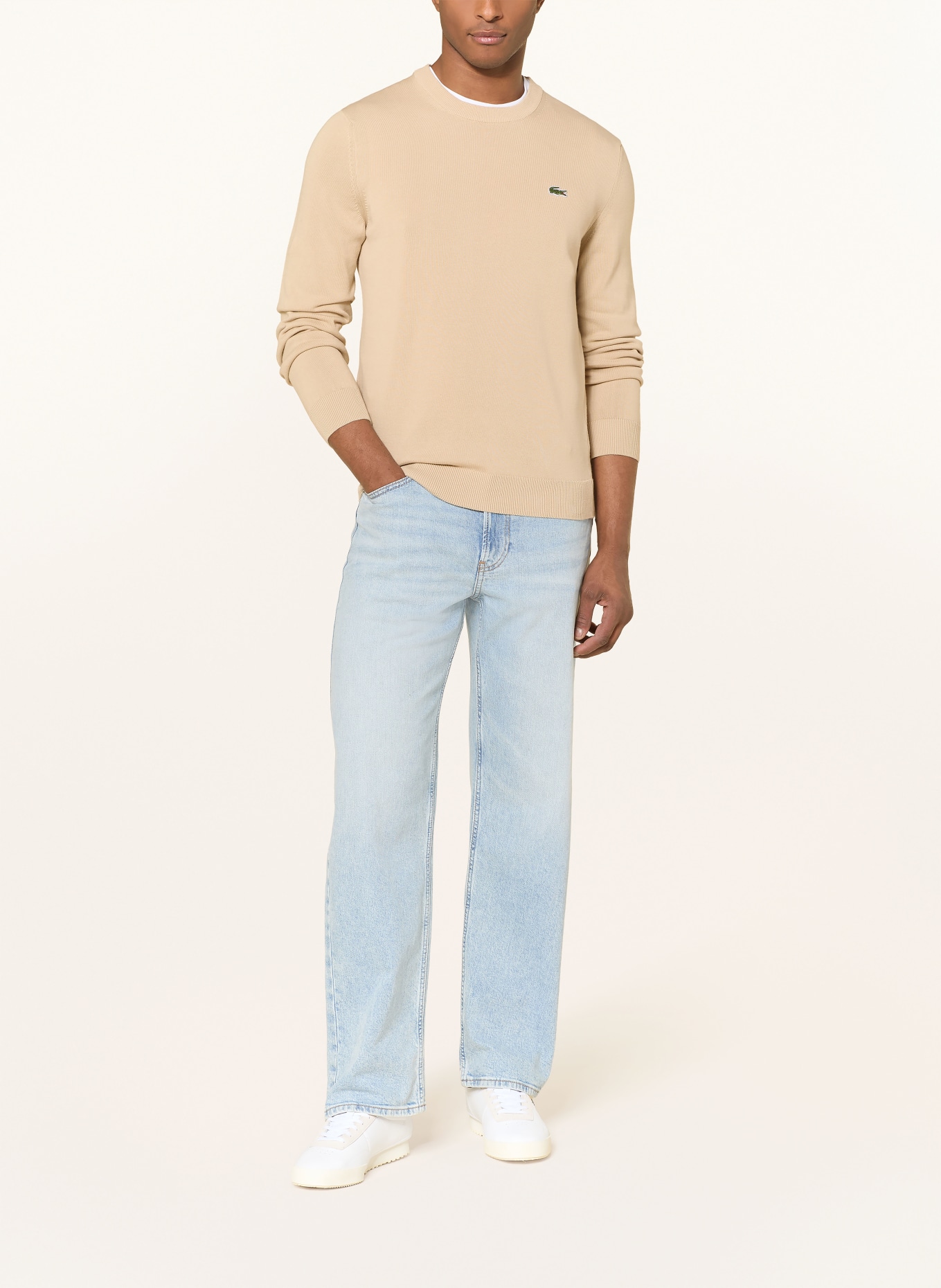 LACOSTE Pullover: BEIGE