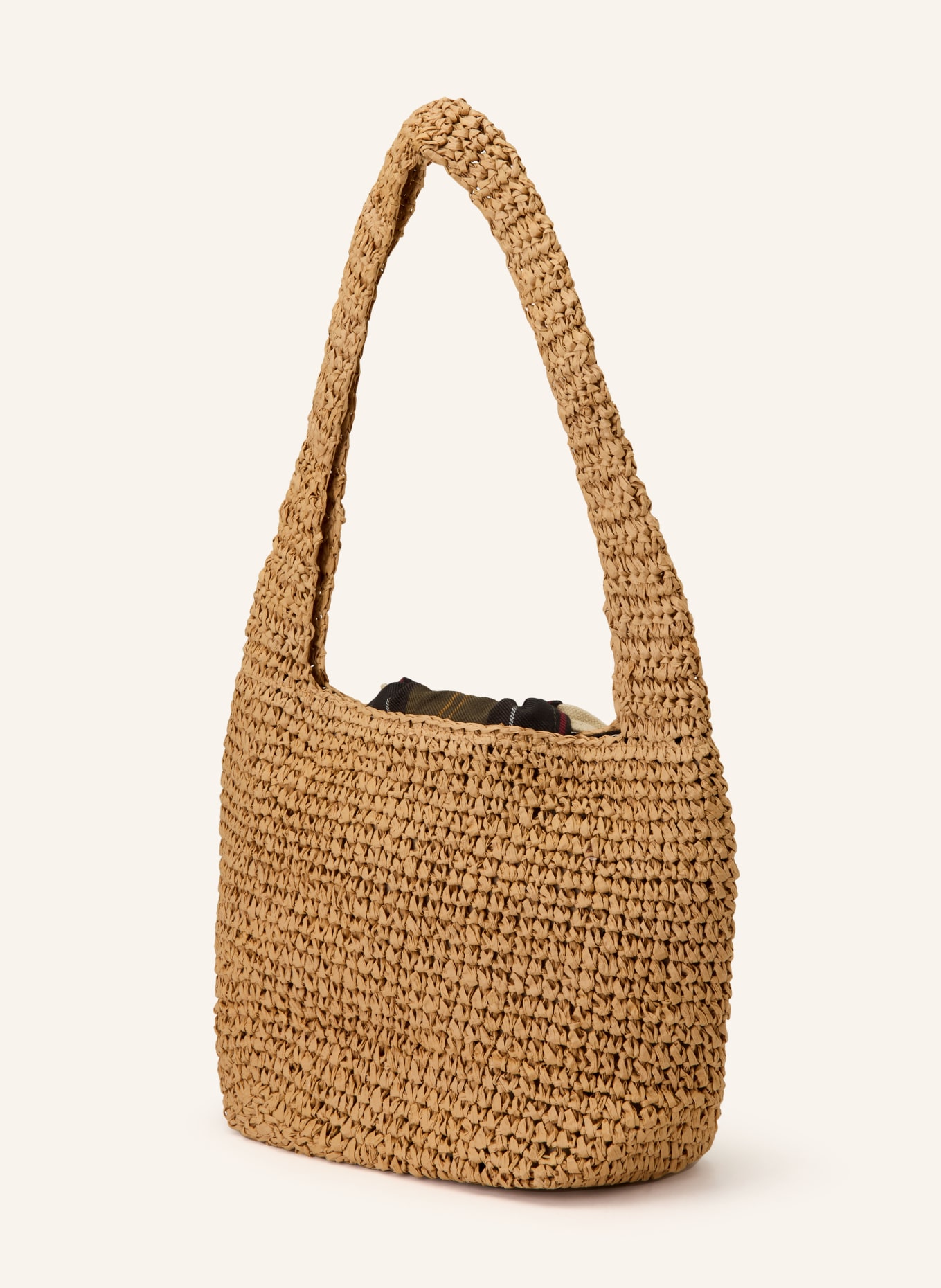 Barbour Schultertasche: HELLBRAUN / BEIGE / DUNKELBLAU