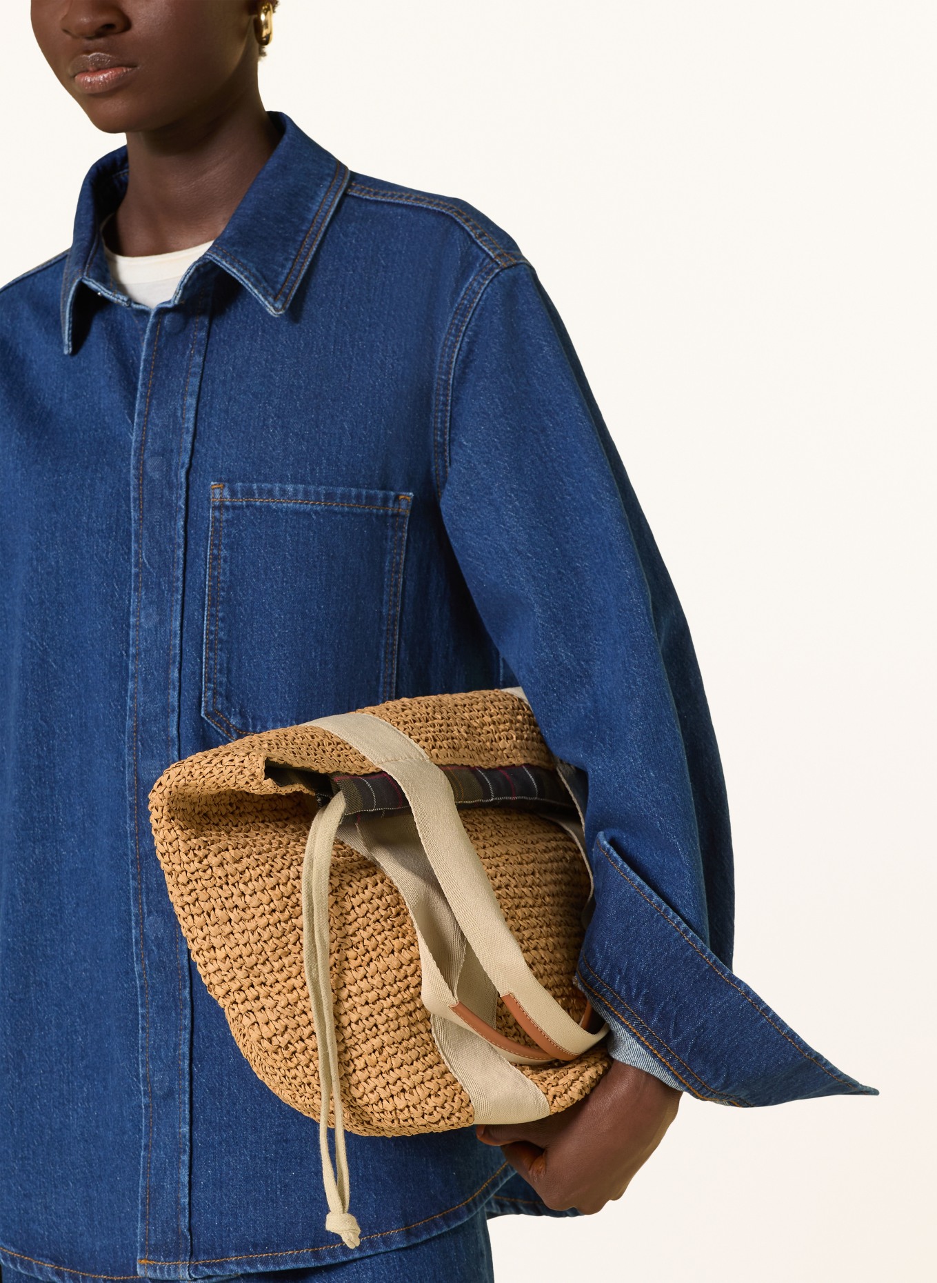 Barbour Shopper: HELLBRAUN / BEIGE / DUNKELBLAU