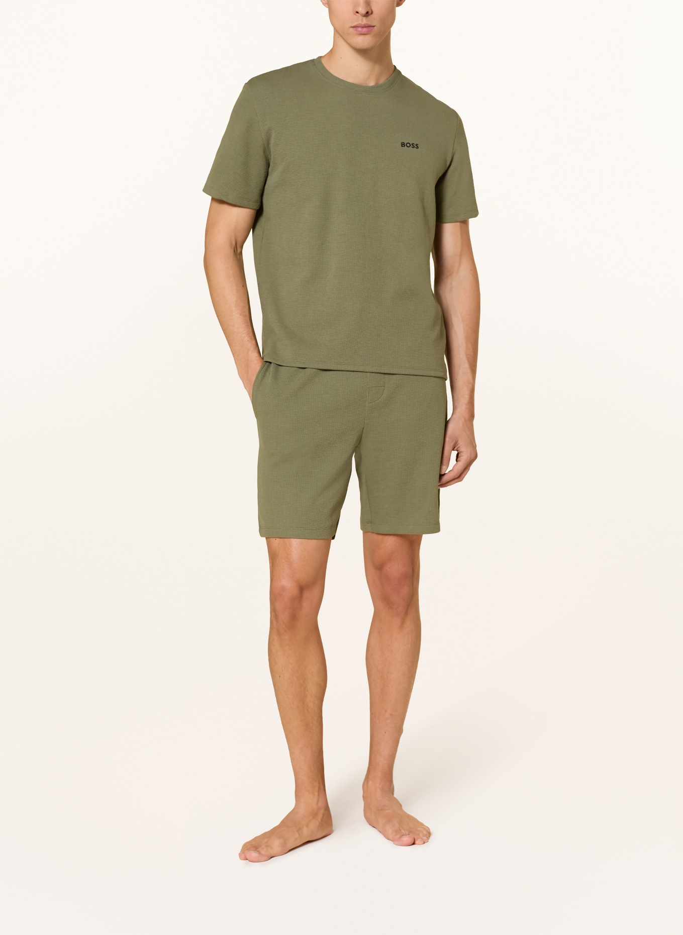 BOSS Koszulka od piżamy: KHAKI