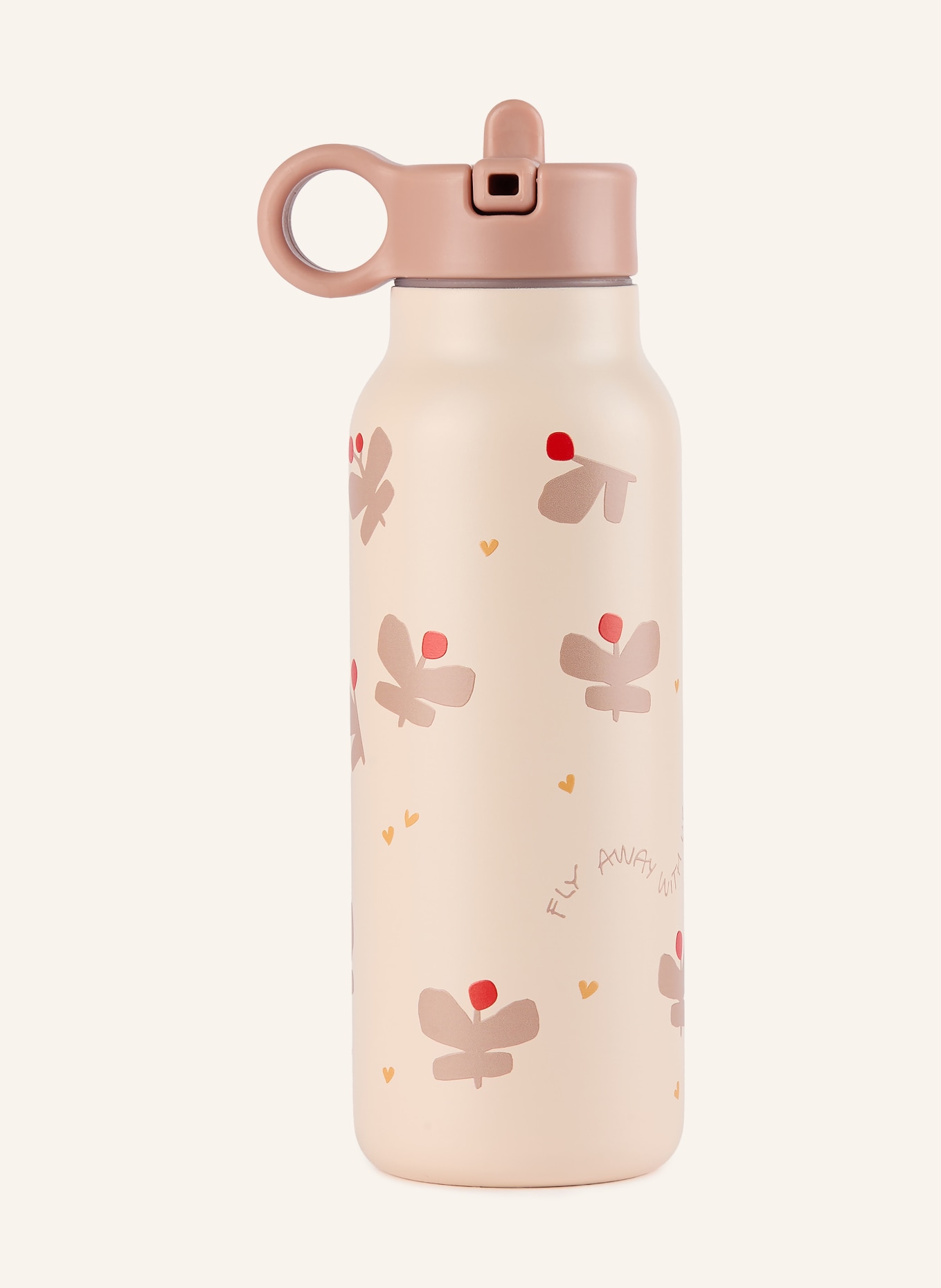 LIEWOOD Trinkflasche FALK: CREME / HELLBRAUN / ROT