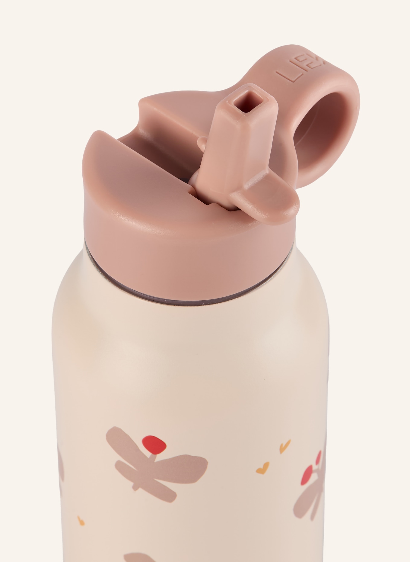 LIEWOOD Trinkflasche FALK: CREME / HELLBRAUN / ROT