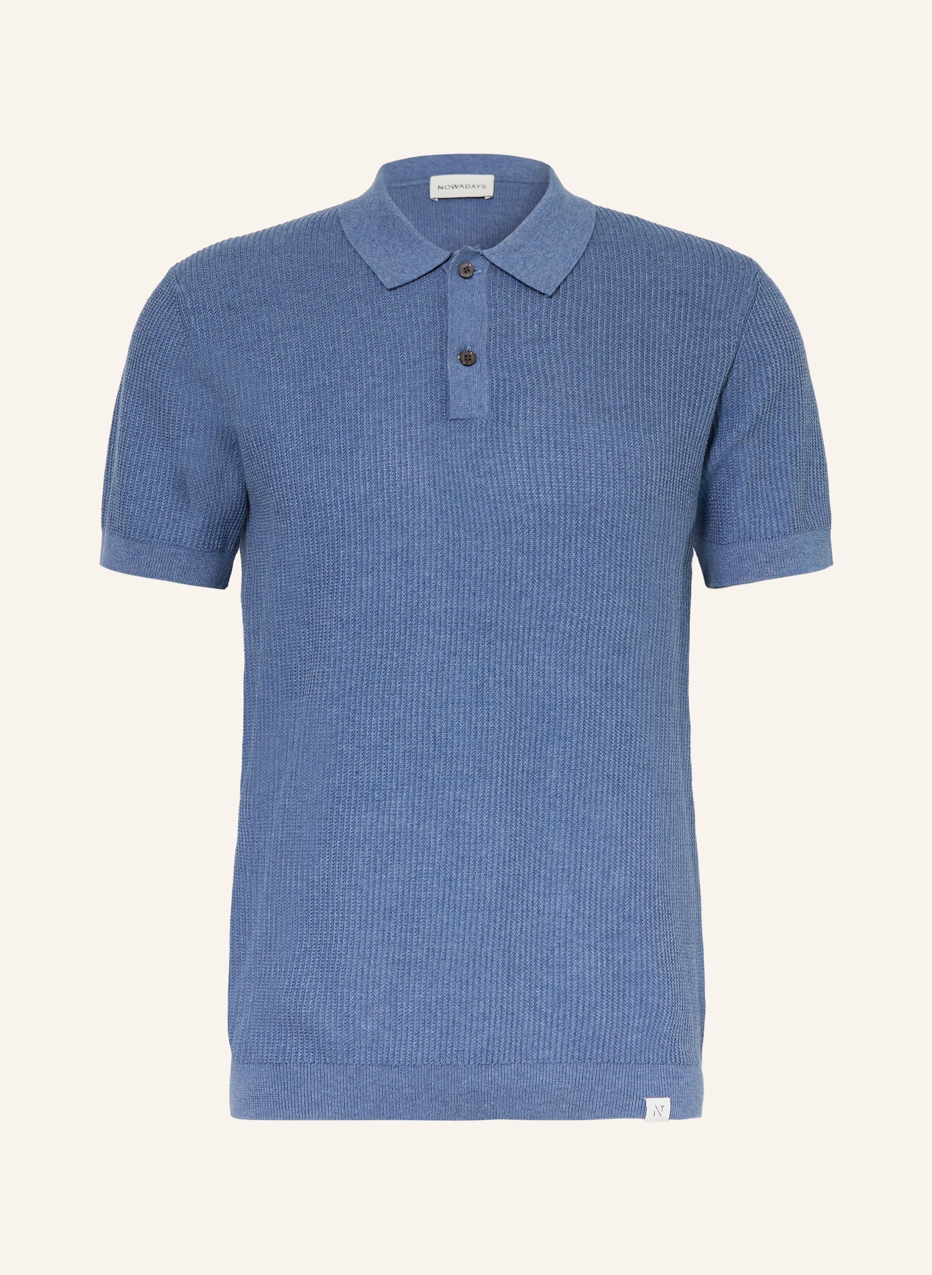 NOWADAYS Strick-Poloshirt: BLAU