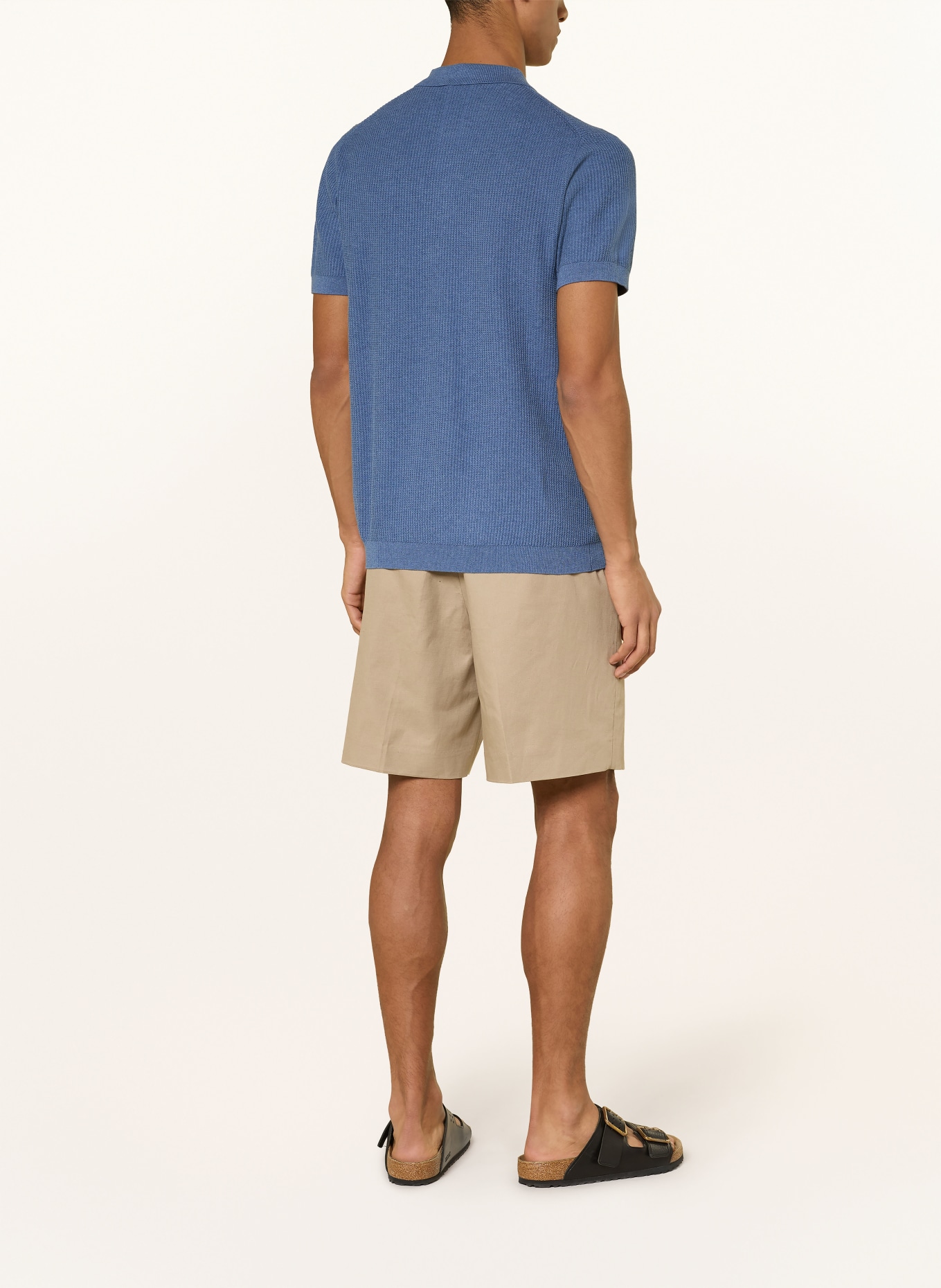 NOWADAYS Strick-Poloshirt: BLAU