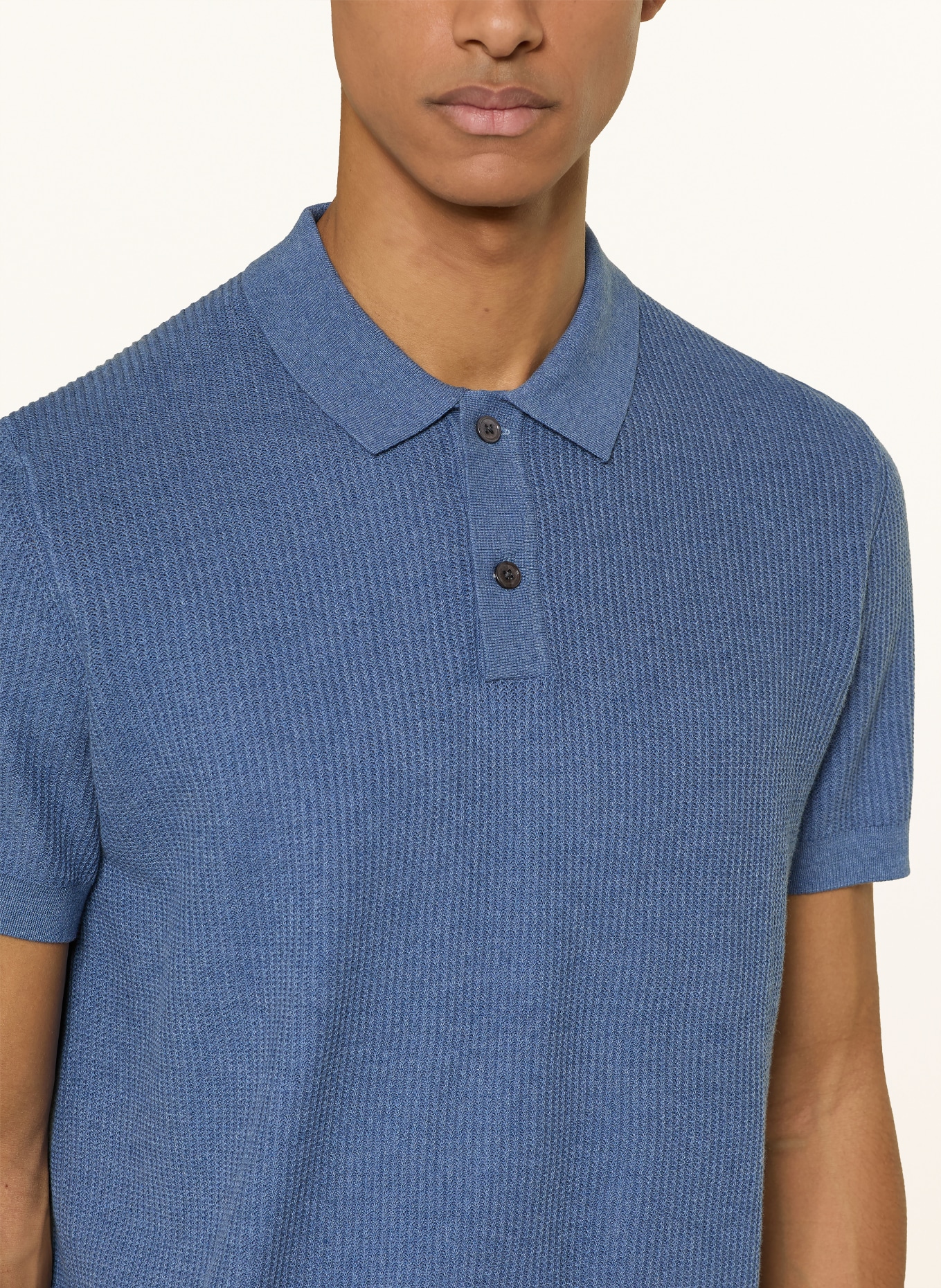 NOWADAYS Strick-Poloshirt: BLAU