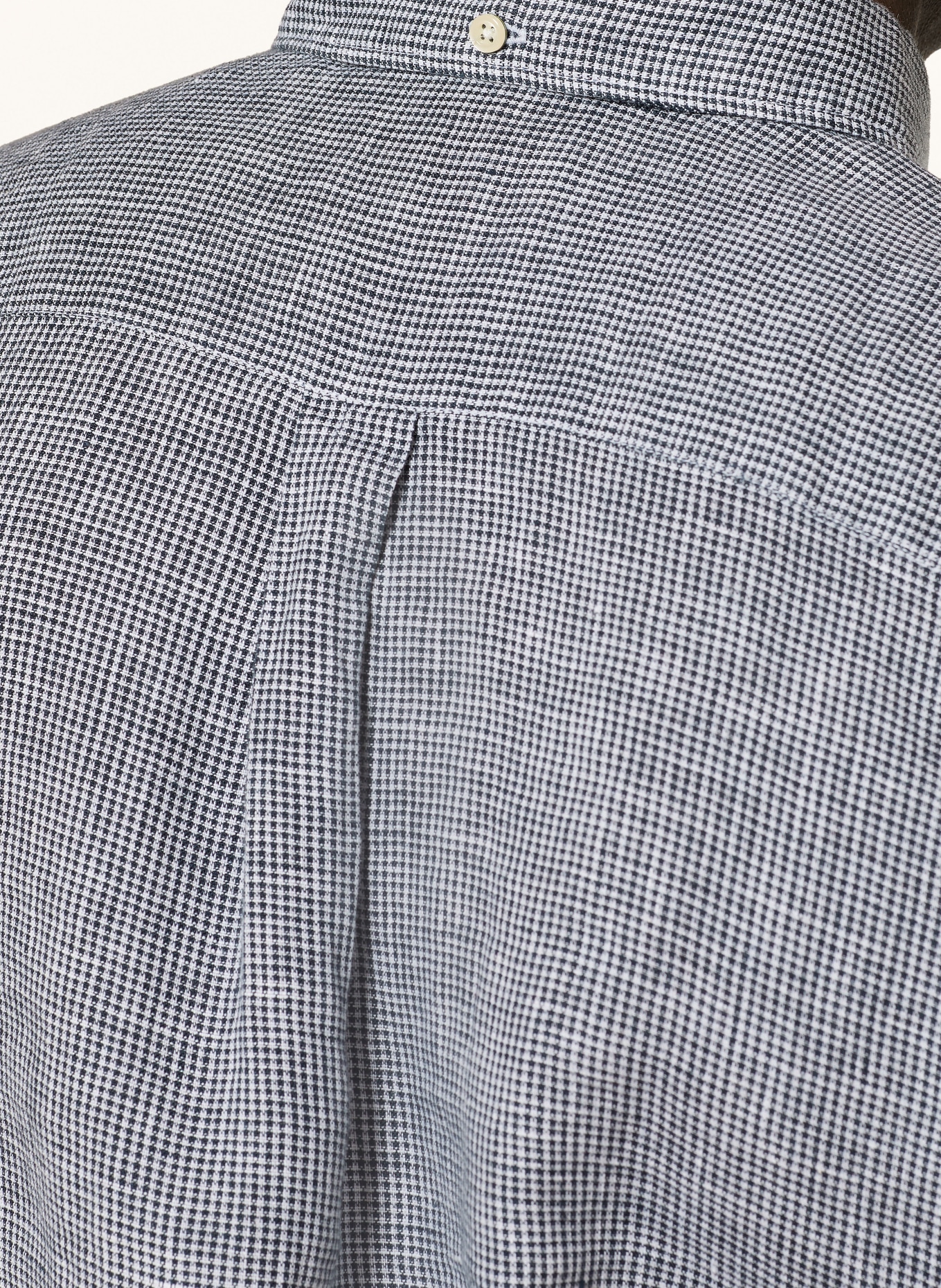 Barbour Leinenhemd LINTON Tailored Fit: DUNKELBLAU / WEISS