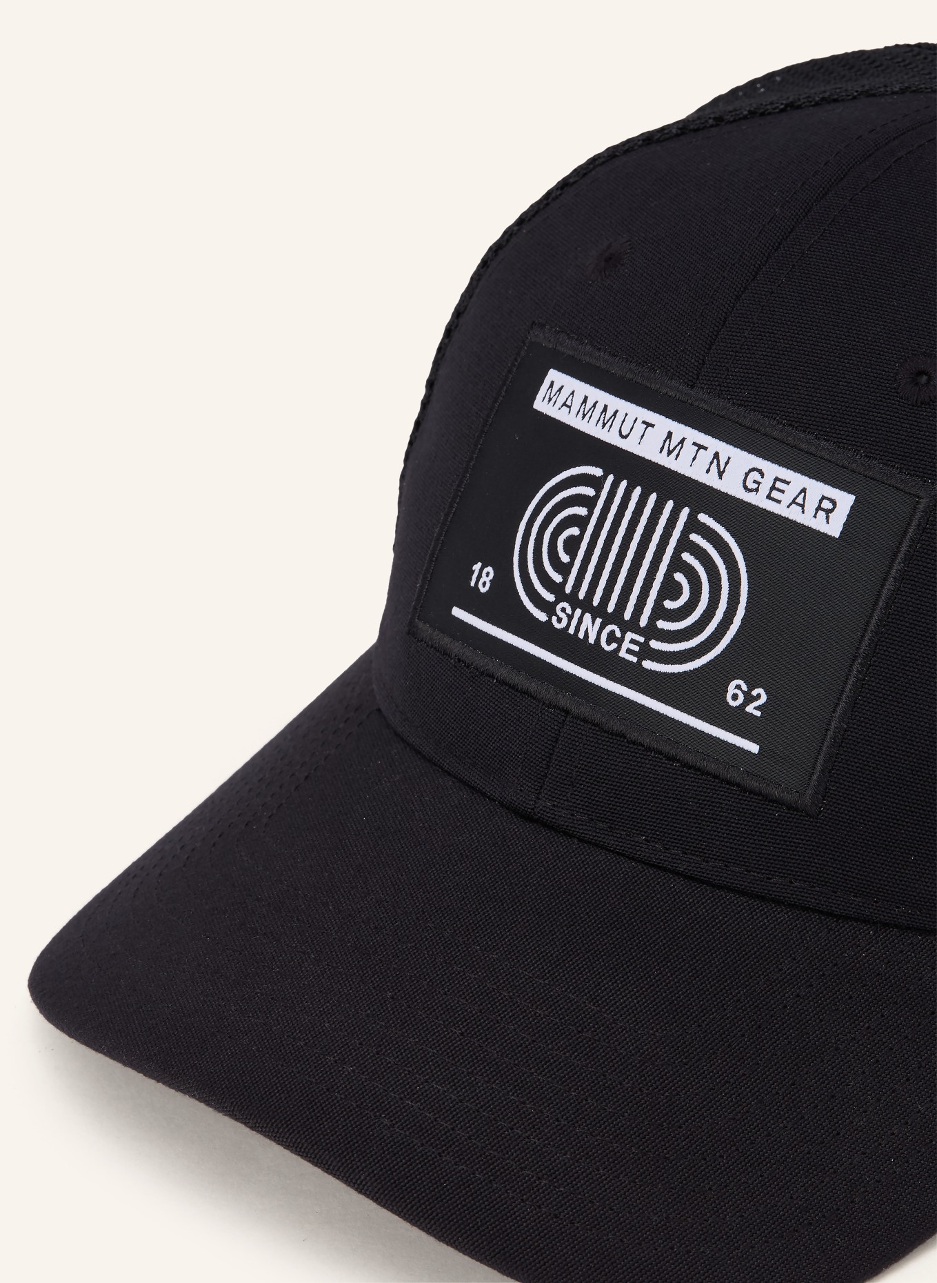 MAMMUT Cap BASEBALL MESH: BLACK / WHITE