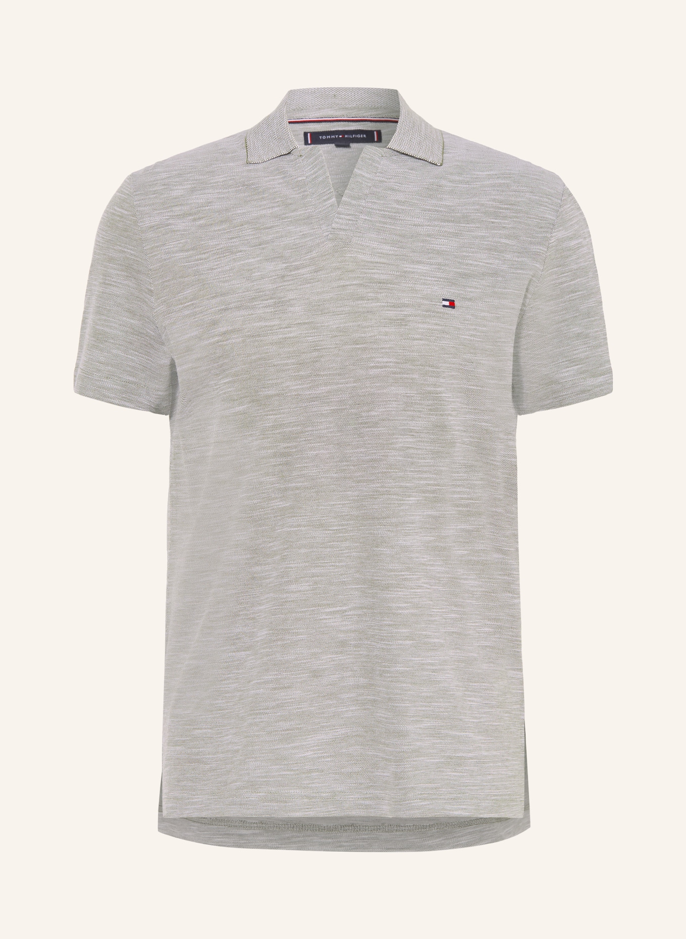 TOMMY HILFIGER Piqué-Poloshirt: DUNKELGRÜN / WEISS