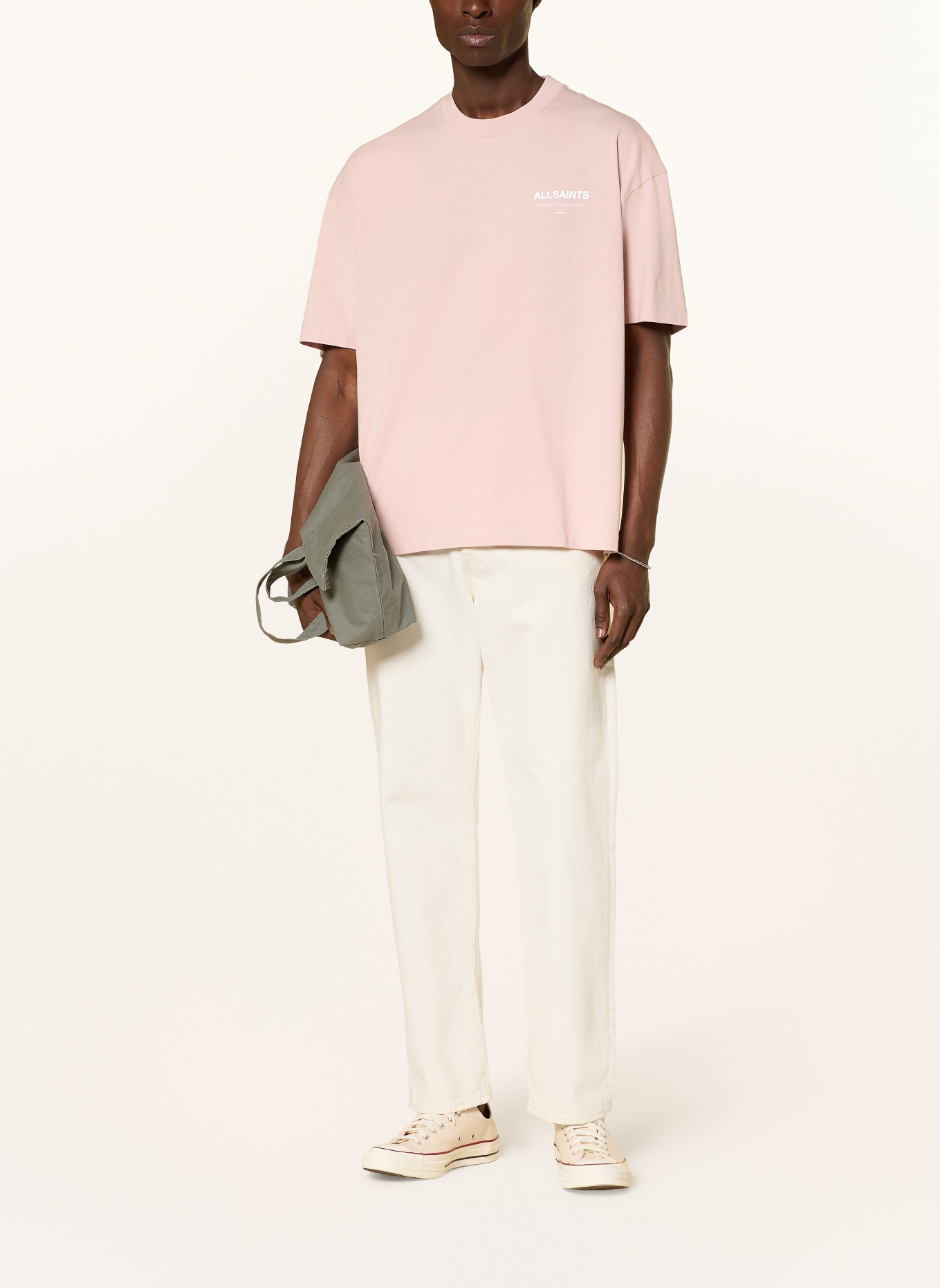 ALLSAINTS Tričko UNDERGROUND: STARORŮŽOVÁ