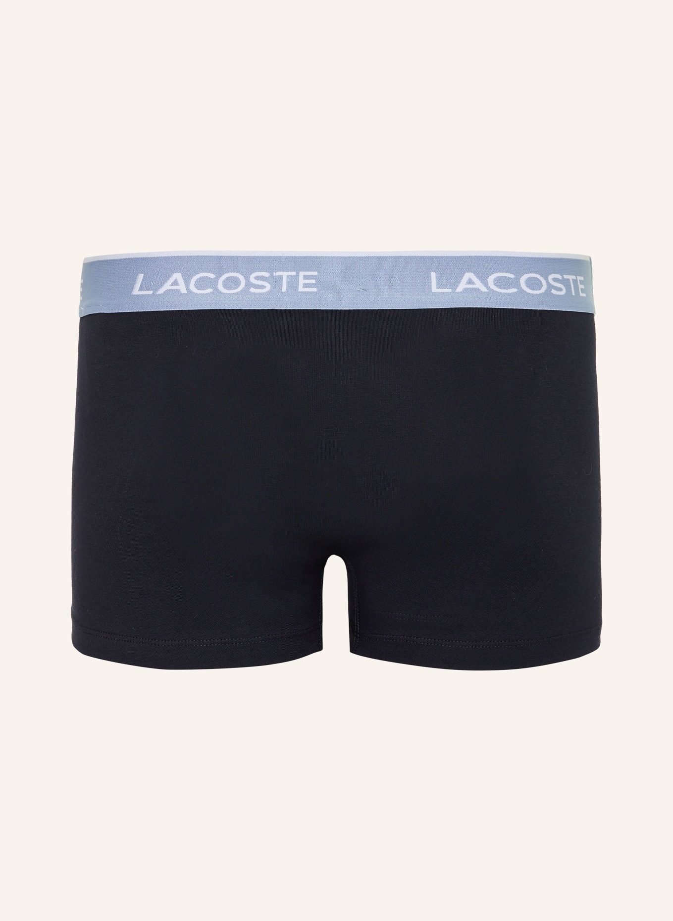 LACOSTE 3er-Pack Boxershorts: DUNKELBLAU / HELLGRAU / BLAU
