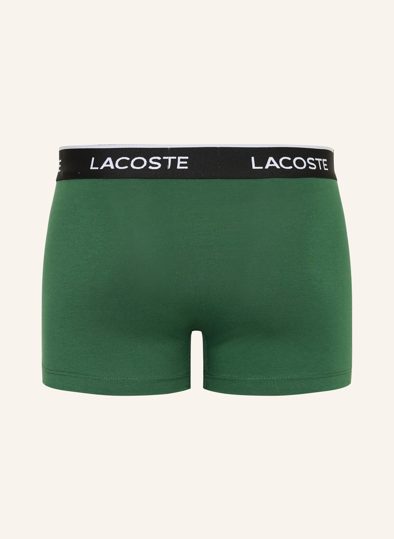 LACOSTE 3er-Pack Boxershorts: DUNKELBLAU / GRÜN / HELLBLAU