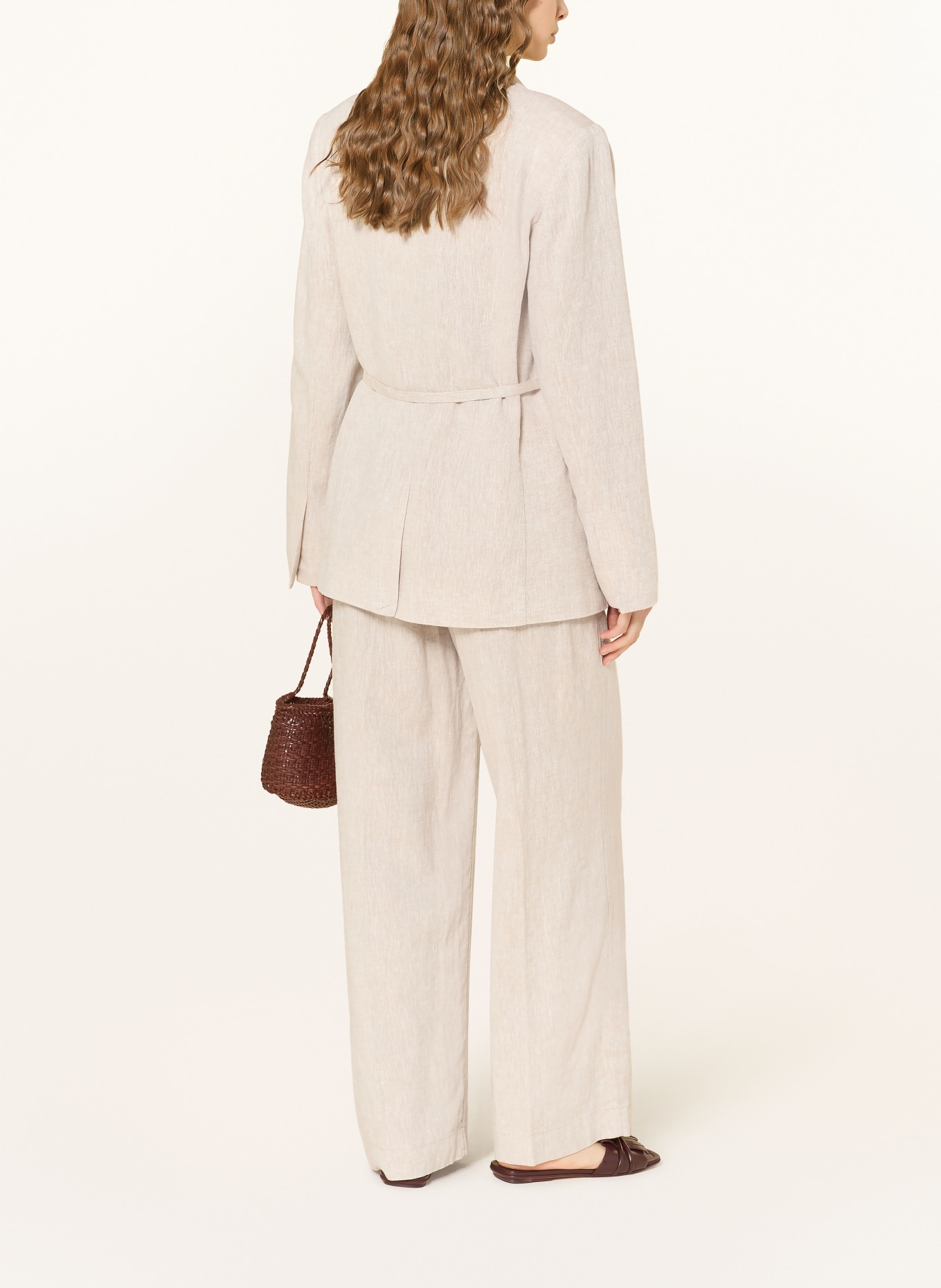 MSCH COPENHAGEN Hose MSCHPENNIE GINIA mit Leinen: HELLGRAU