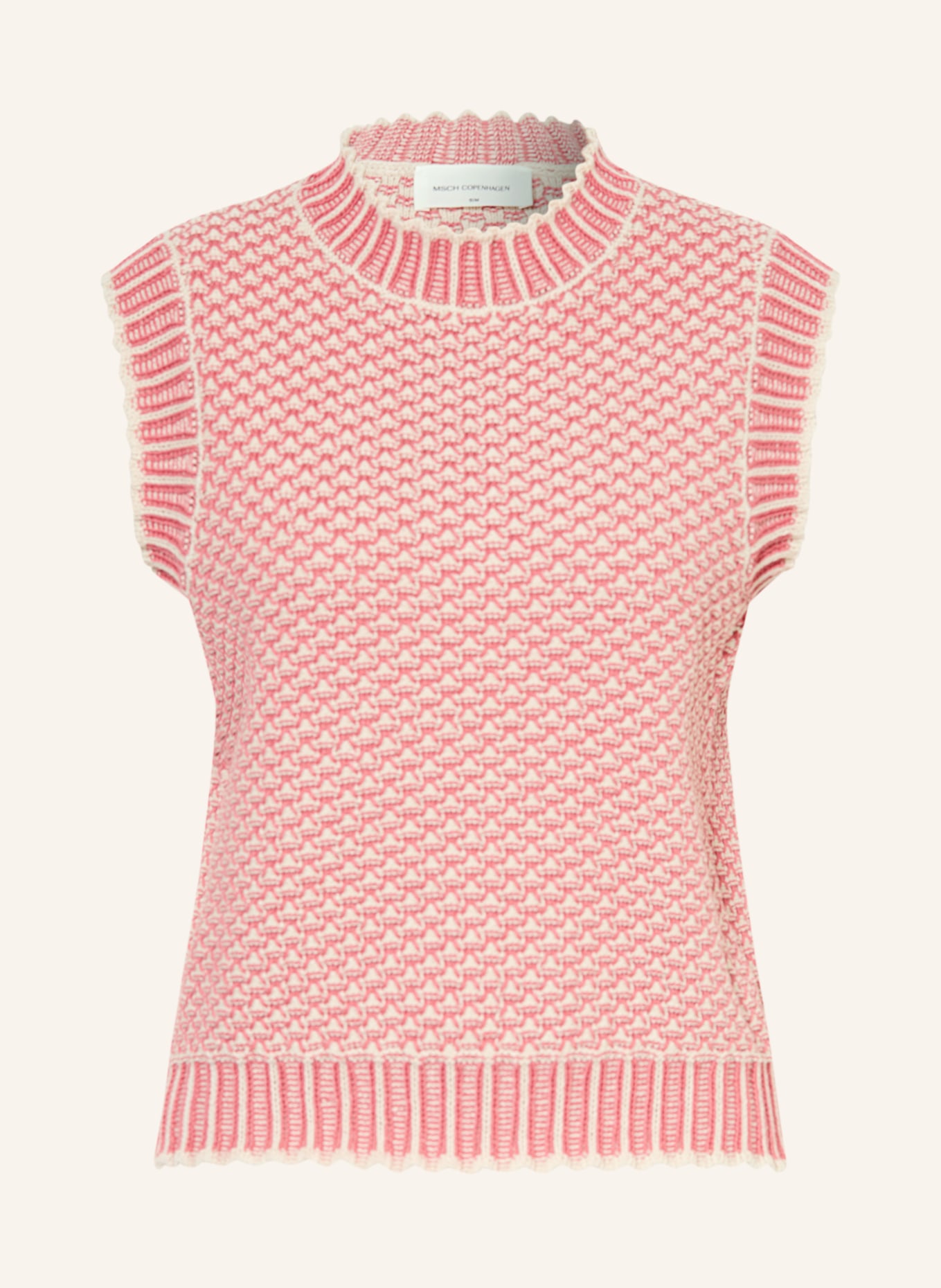 MSCH COPENHAGEN Sweater vest MSCHPILLA: DUSKY PINK / CREAM