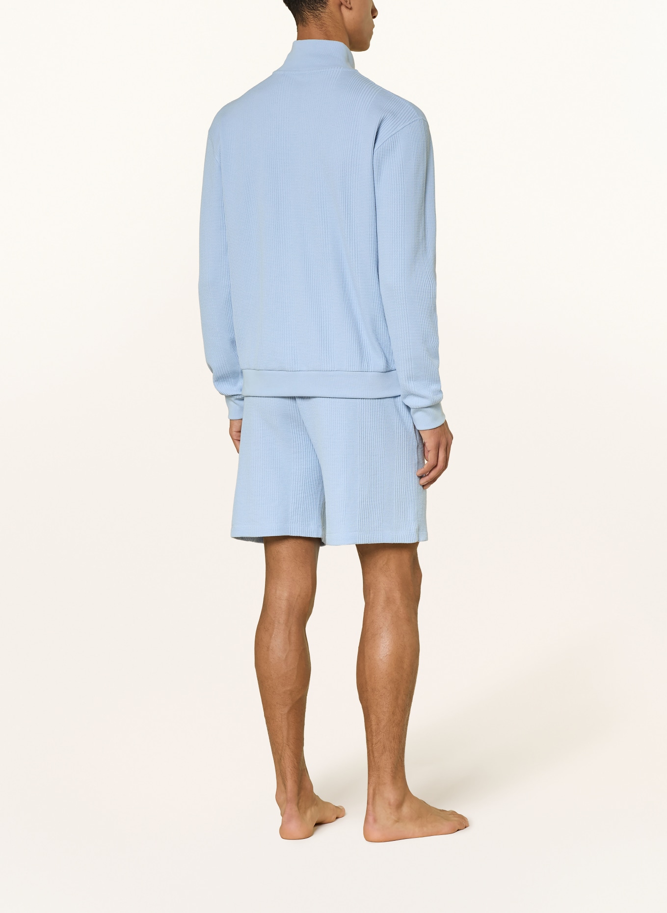 BOSS Schlafshorts STRUCTURE: HELLBLAU