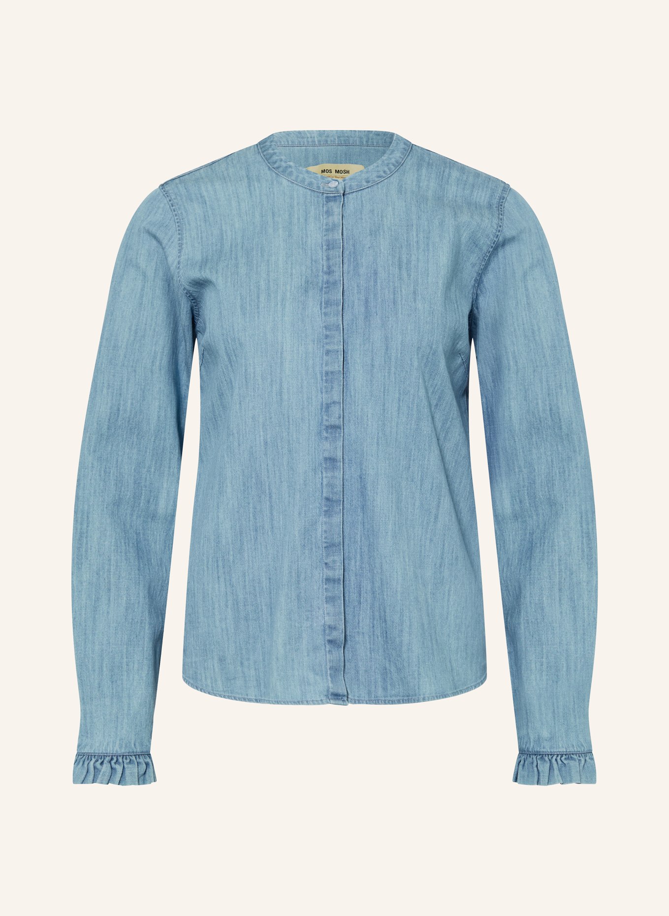 MOS MOSH Košilová halenka MMMATTIE FLIP z denimu: MODRÁ