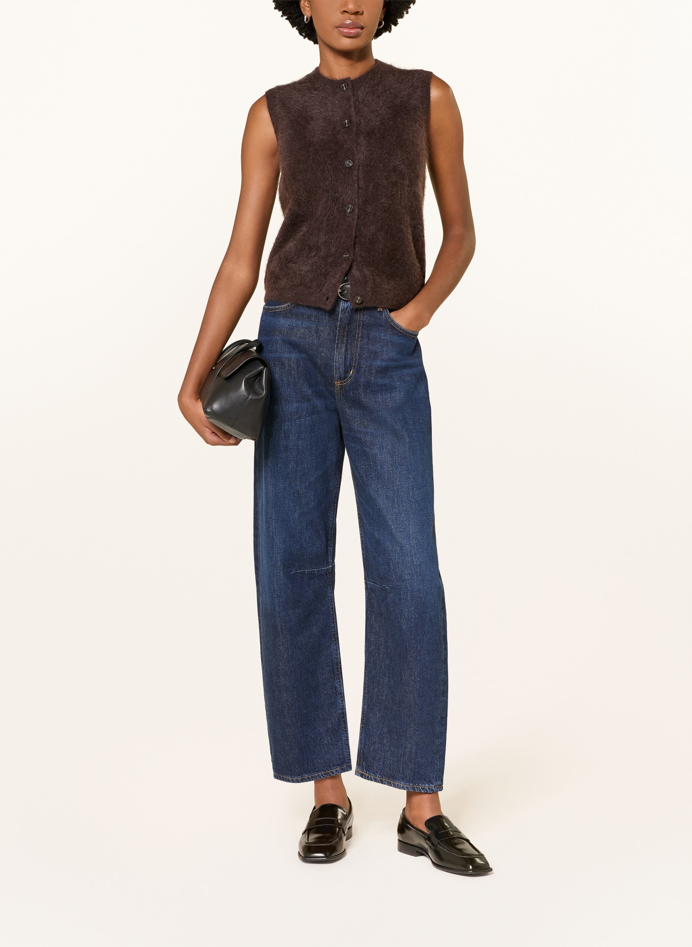 COS Strickweste aus Cashmere: DUNKELBRAUN