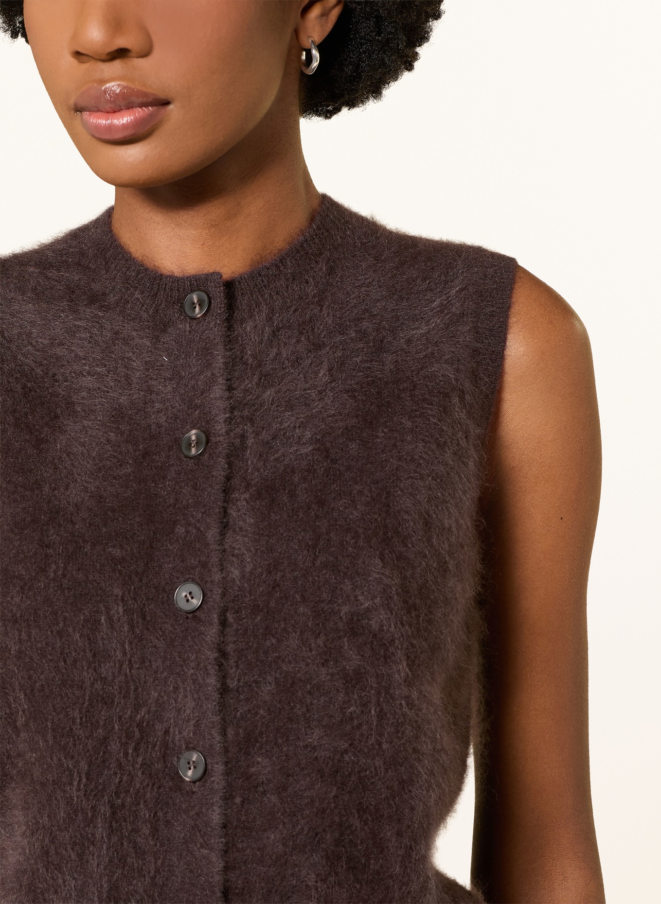 COS Strickweste aus Cashmere: DUNKELBRAUN