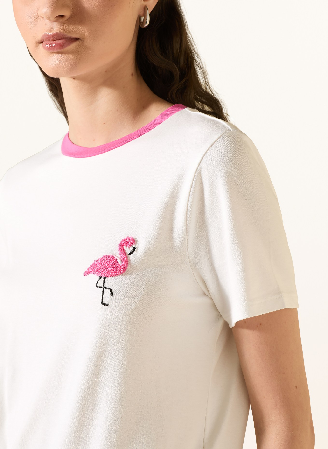 ONLY T-shirt: WHITE / PINK