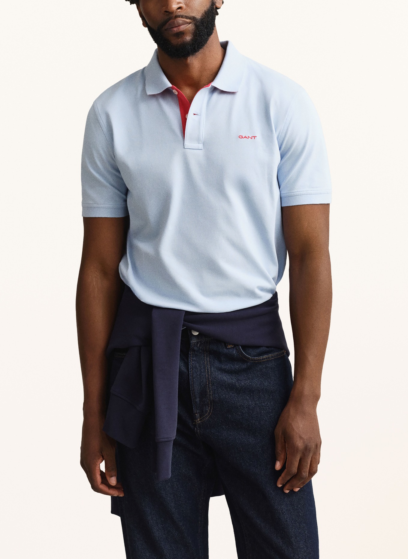 GANT Polokošile z piké: TMAVĚ MODRÁ