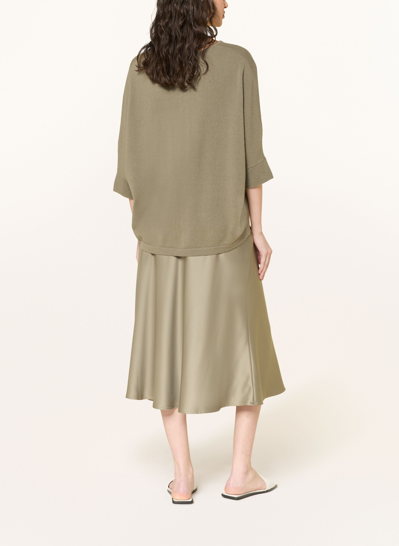 Juvia BLANCA sweater with 3/4 sleeves: KHAKI